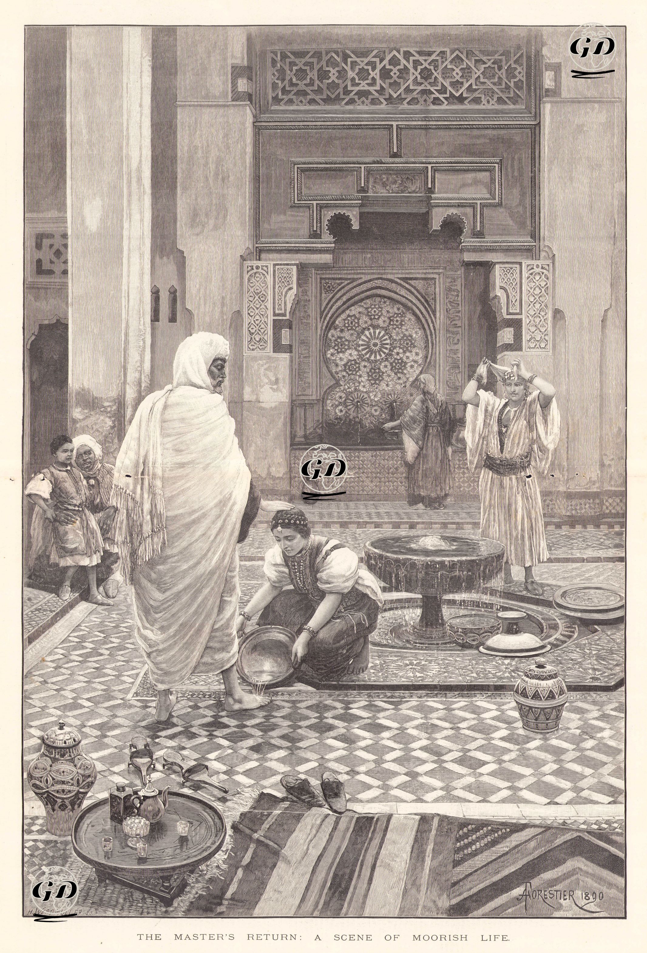 The Master's Return, A Secene Of Moorish Life - Amedee Forestier (1854-1930) - 1890