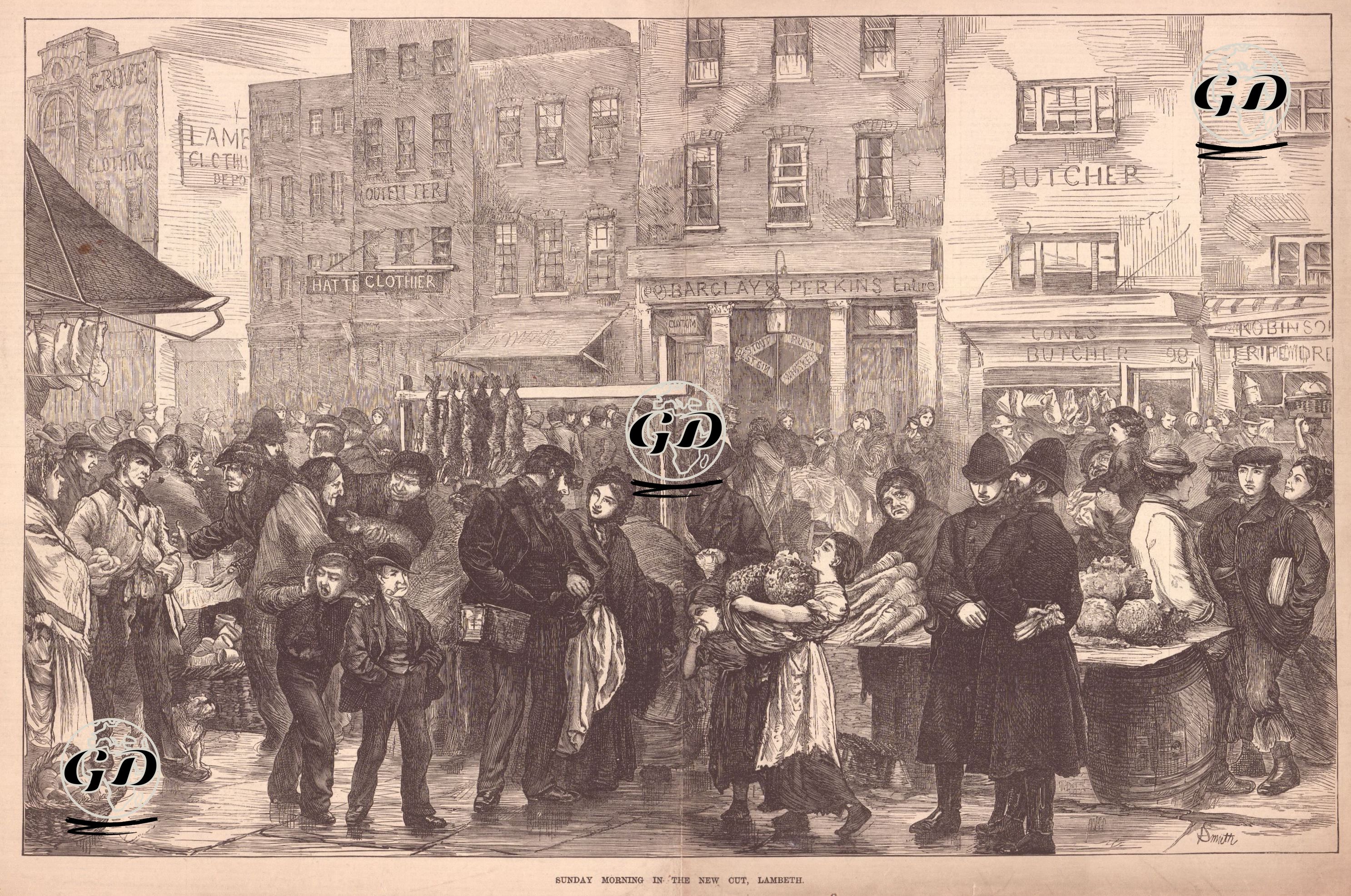 Sunday Morning in The New Cut, Lambeth -  - 1872