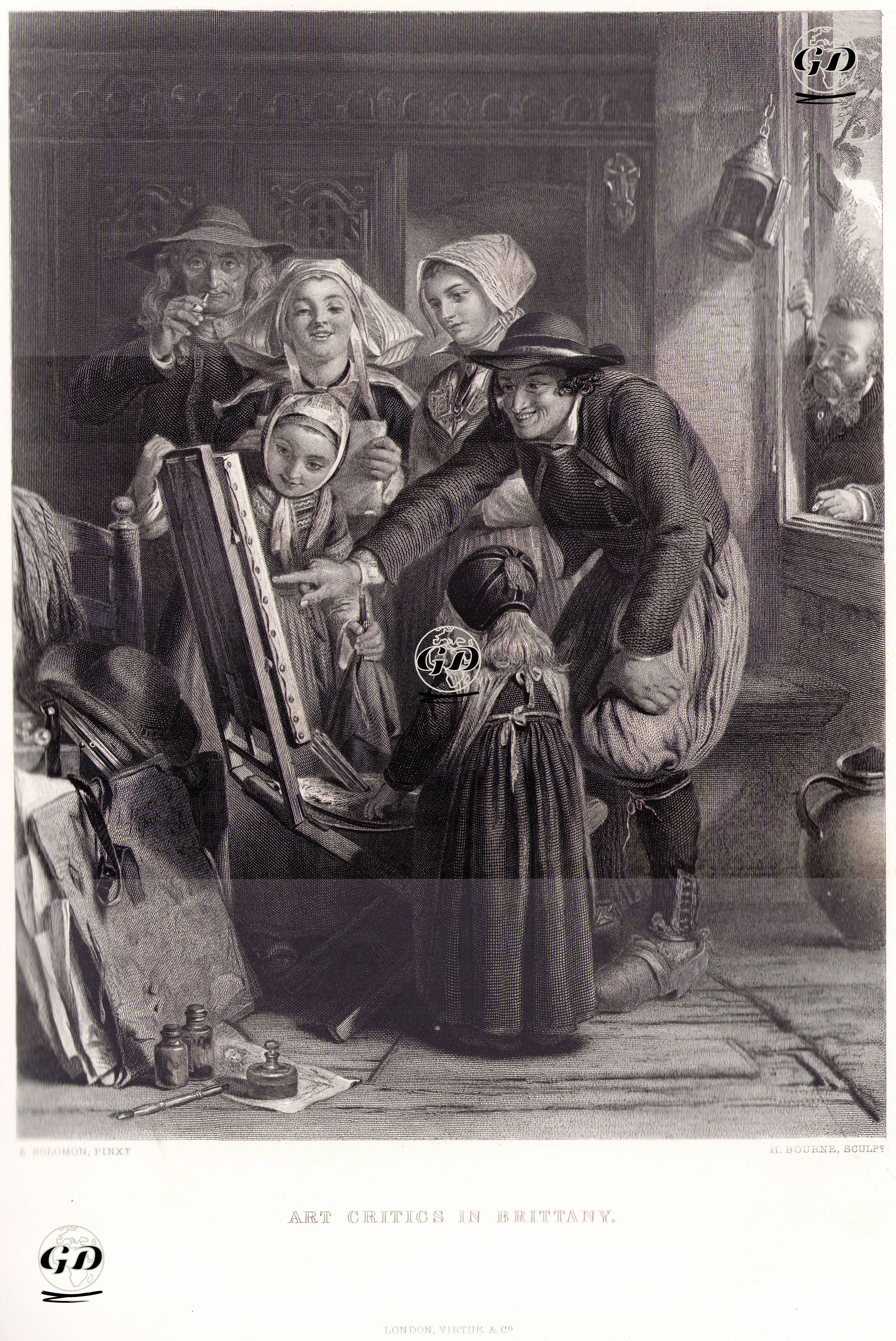 Bretonya'da Sanat Eleştirisi - Abraham Solomon (1824-1862) - 1867