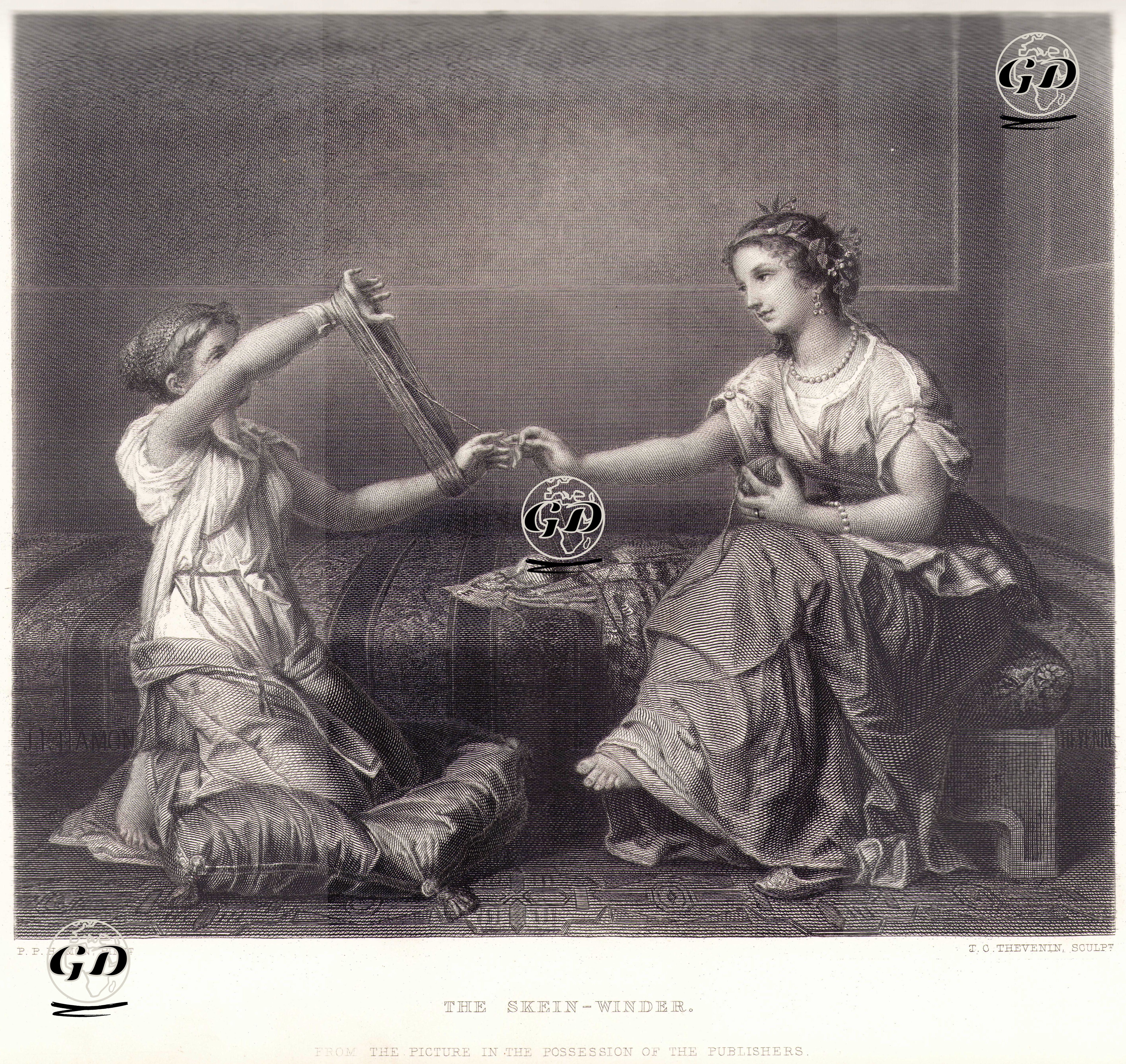 The Skein Winder - P.P.Hamon - 1868