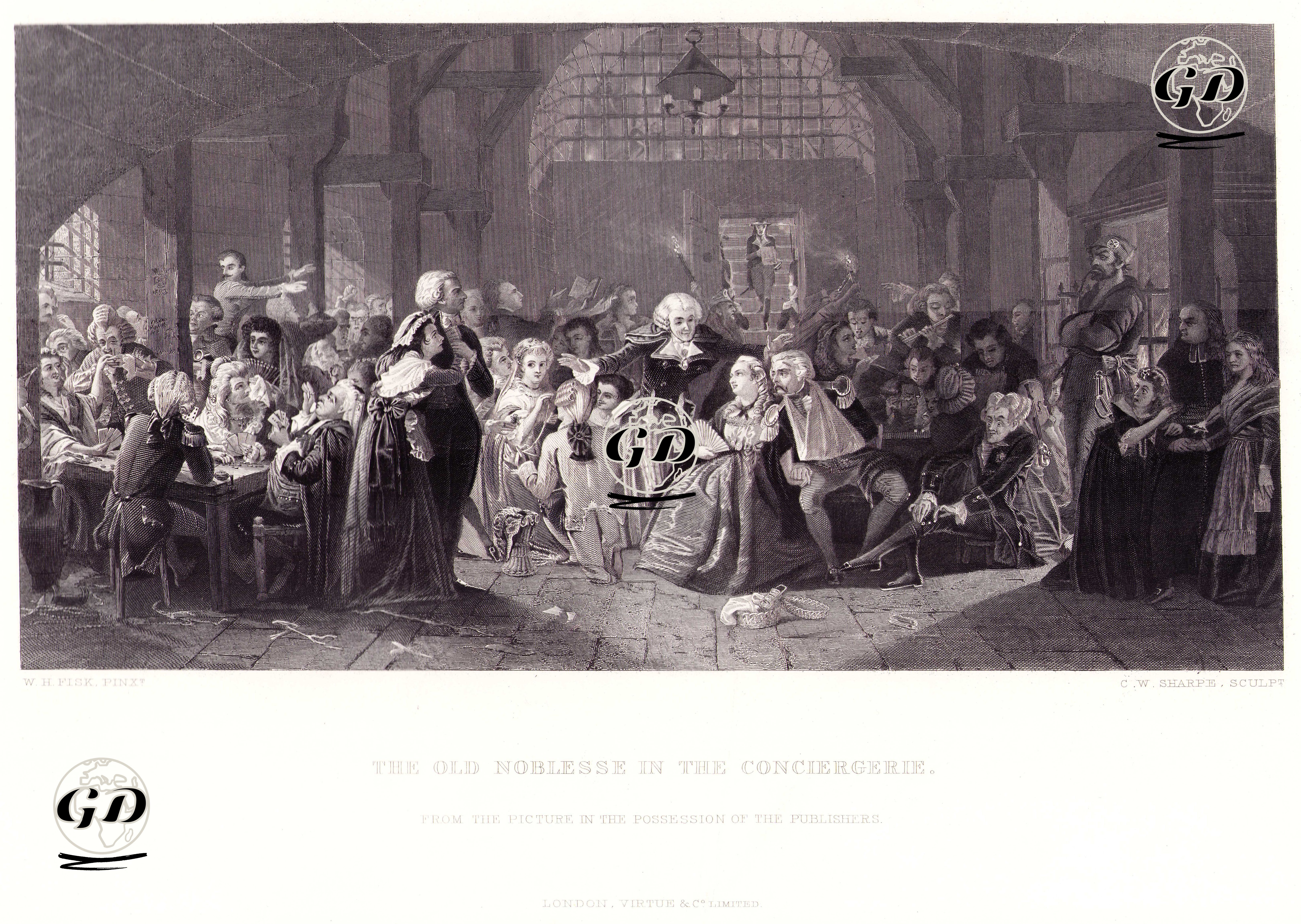 Fransız İhtilali Sırasında Conciergerie Hapishanesinde Bulunan Kraliyetçi Soylular - William Henry Fisk (1827-1884) - 1879