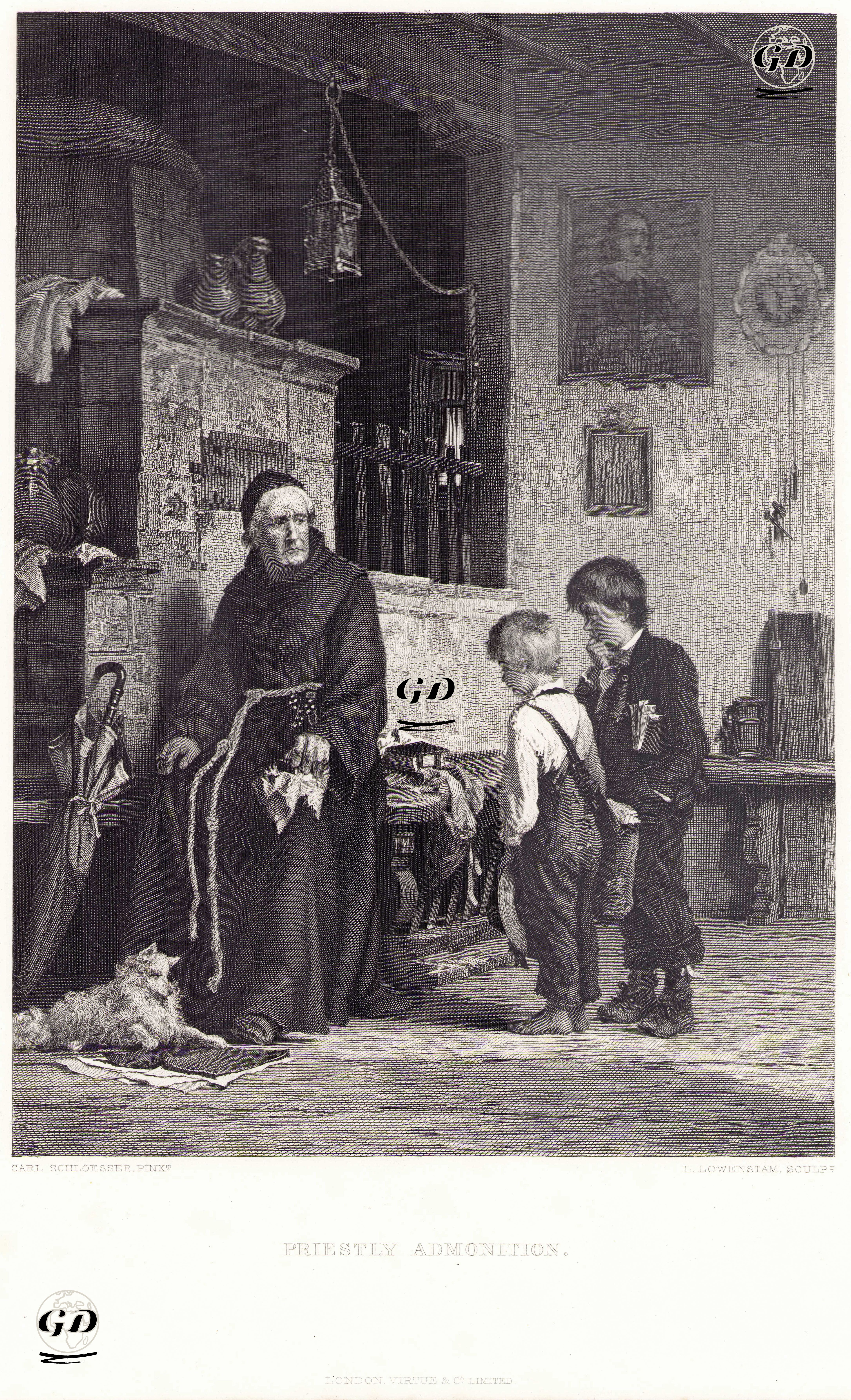 Papazın Uyarısı - Carl Bernhard Schlösser (1832-1914) - 1879