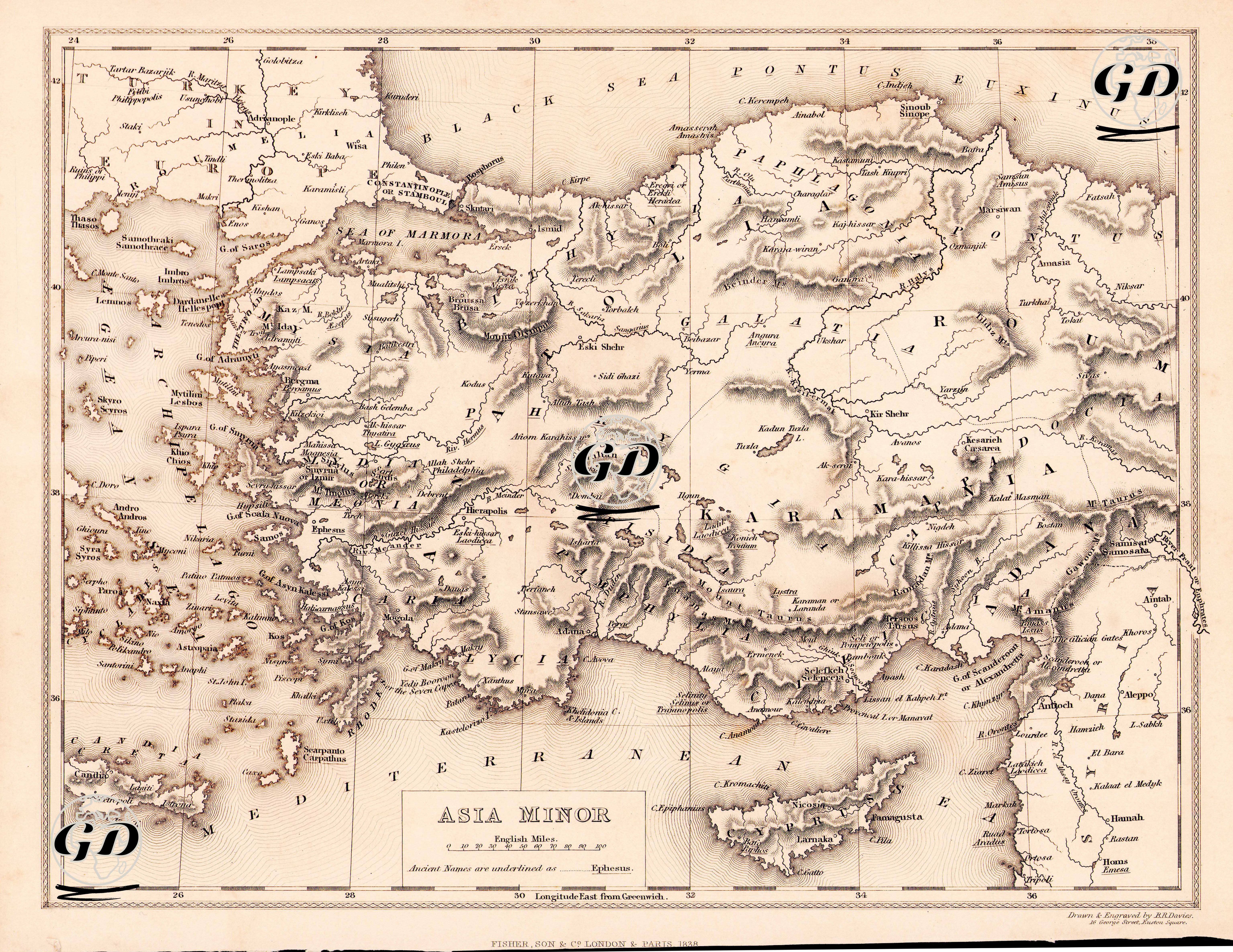 Asia Minor - B.R.Davies (Active 1830's-1860's) - 1838