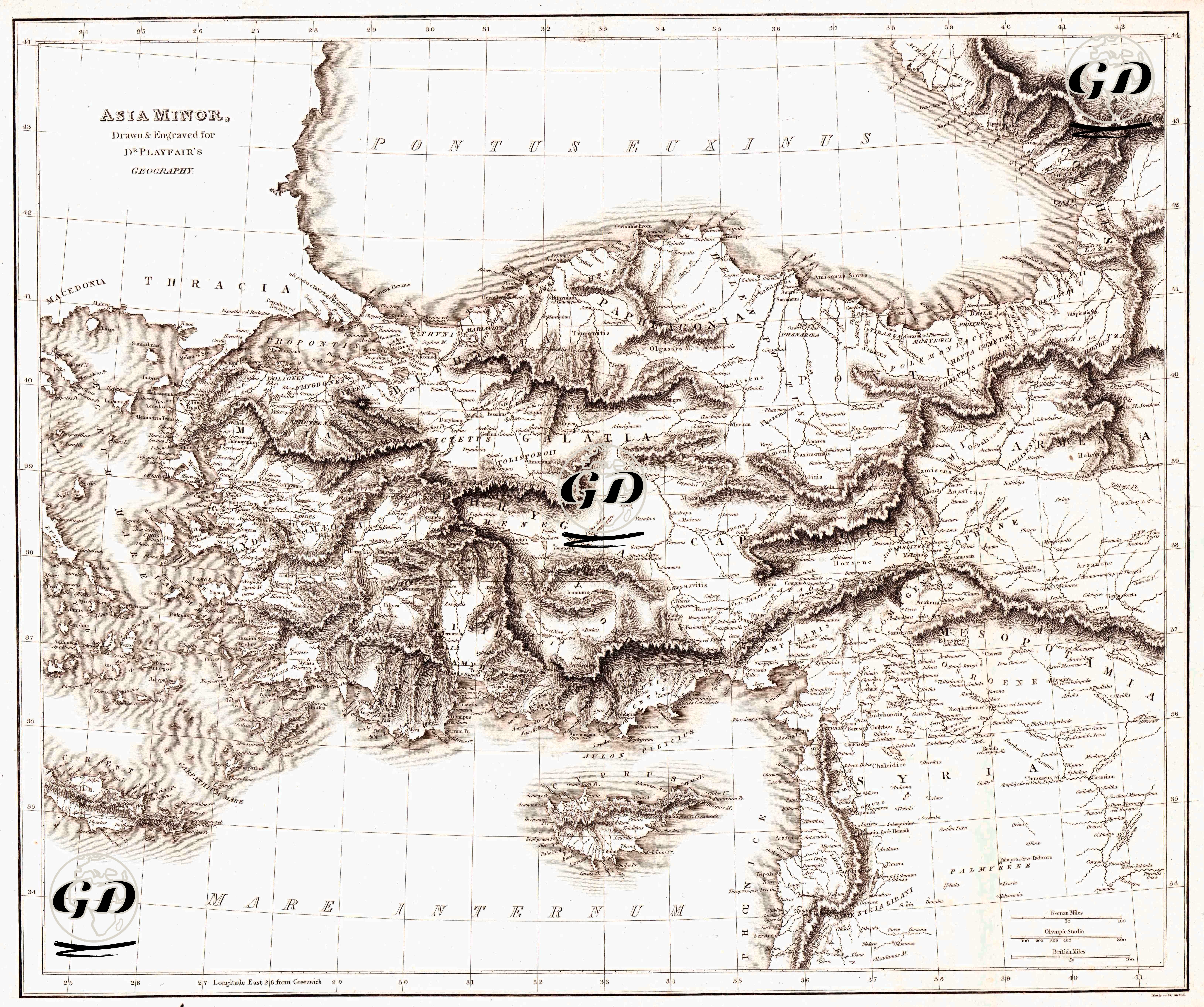 Asia Minor - Drawn & Engraved for Dr.Playfair’s Geography - James Playfair (1738-1819) - 1814