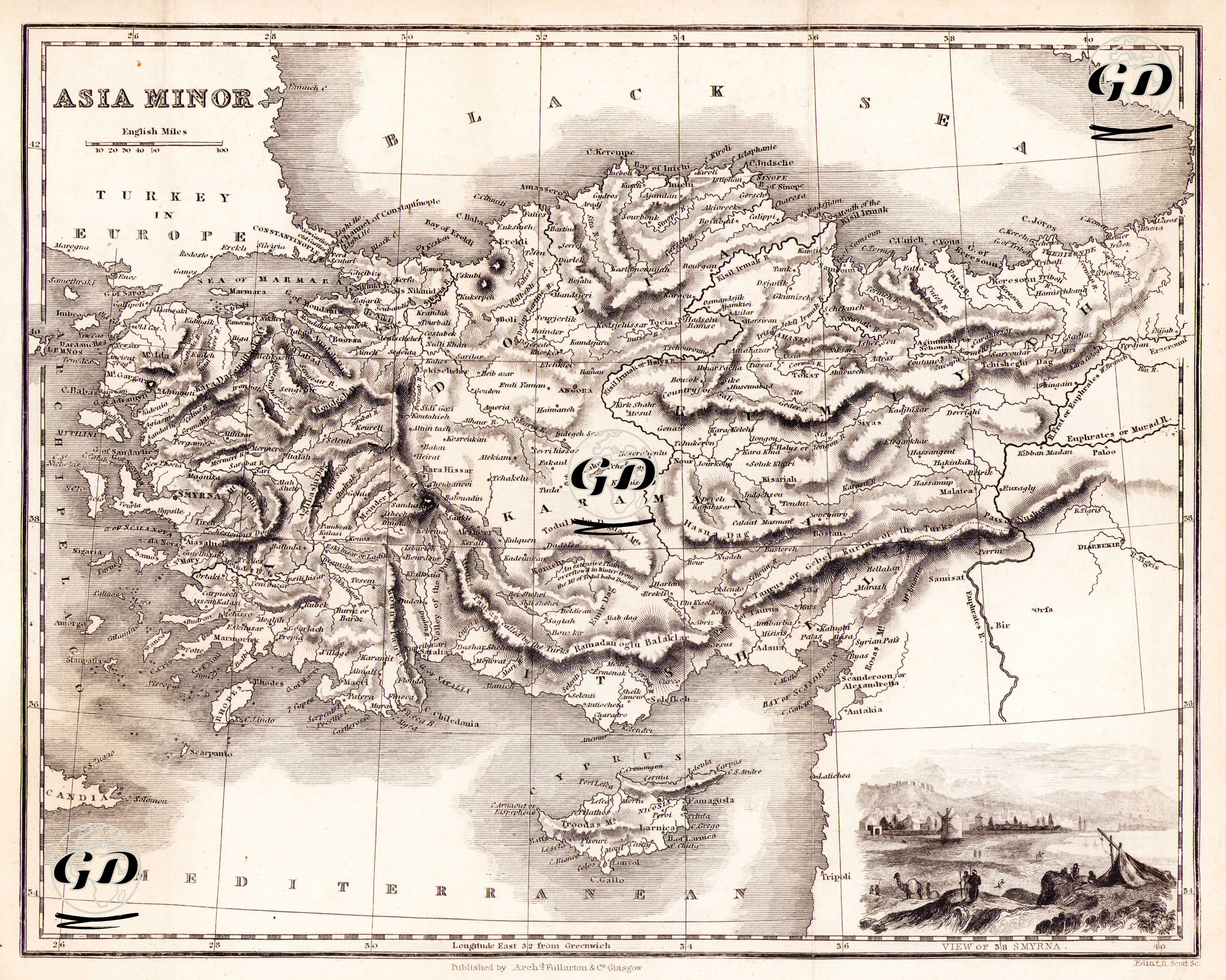 Asia Minor-View Of Smyrna -  - 1830's
