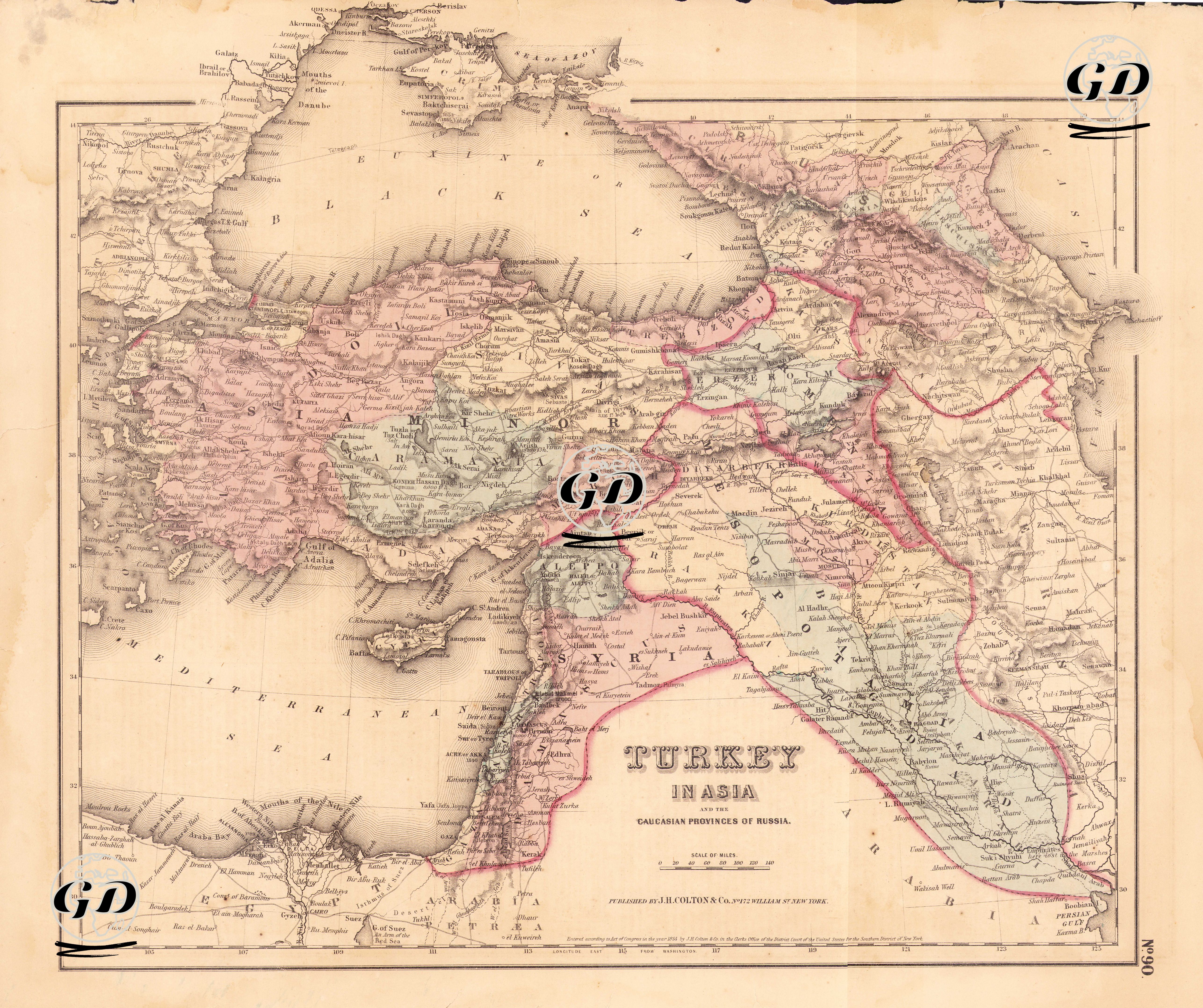 Turkey In Asia And The Causasian Provinces Of Russia -  - 1855