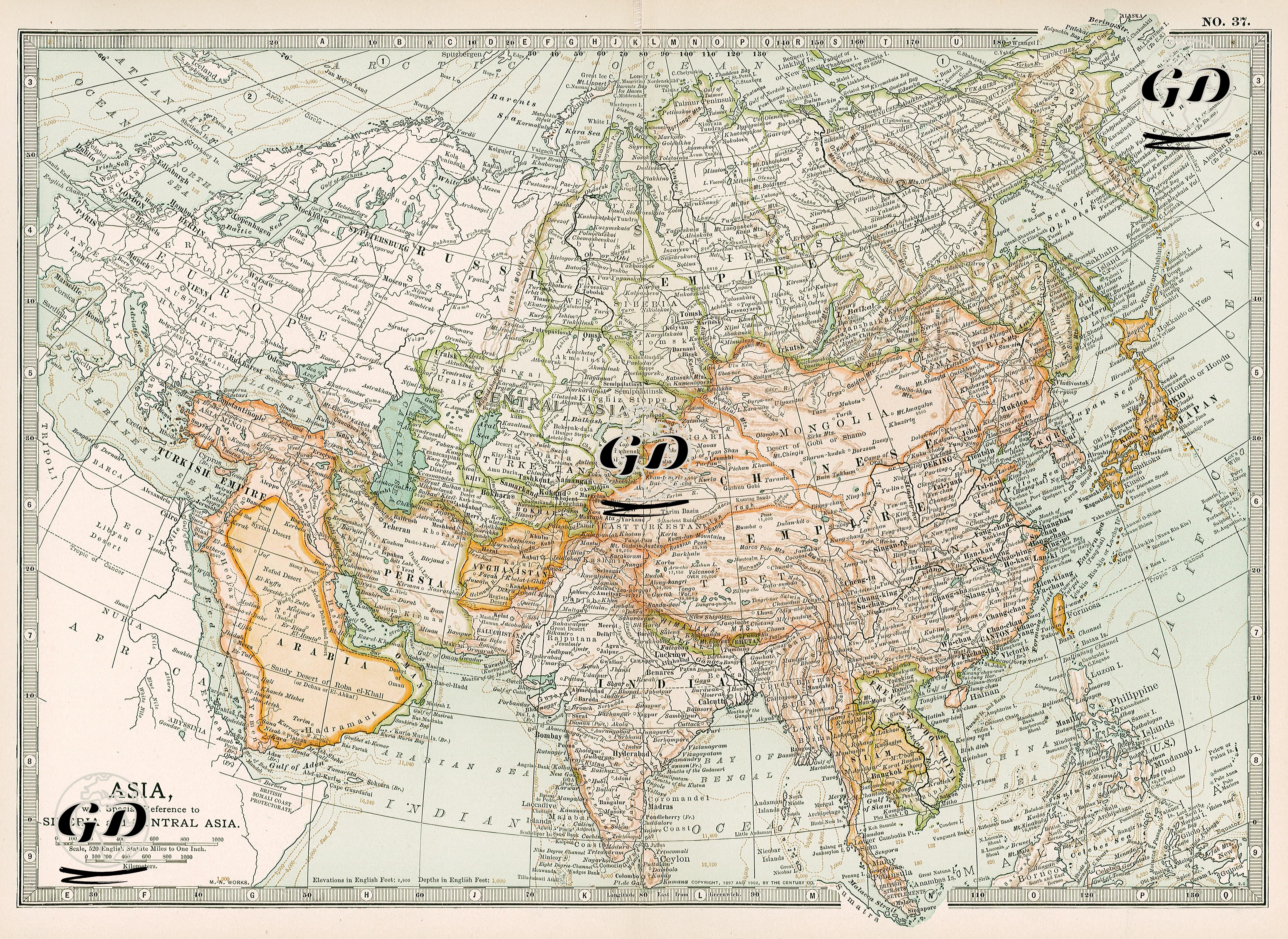 Orta Asya Ve Siberya İle Birlikte Asya -  - 1903