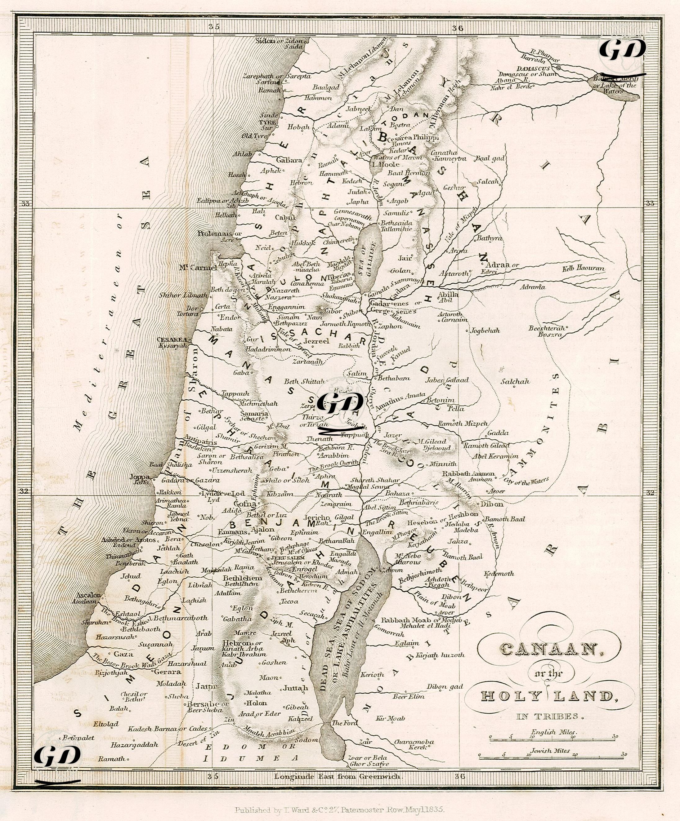 Canaan or The Holy Land İn Tribes  - Robert Sears (1810-1892) - 1835