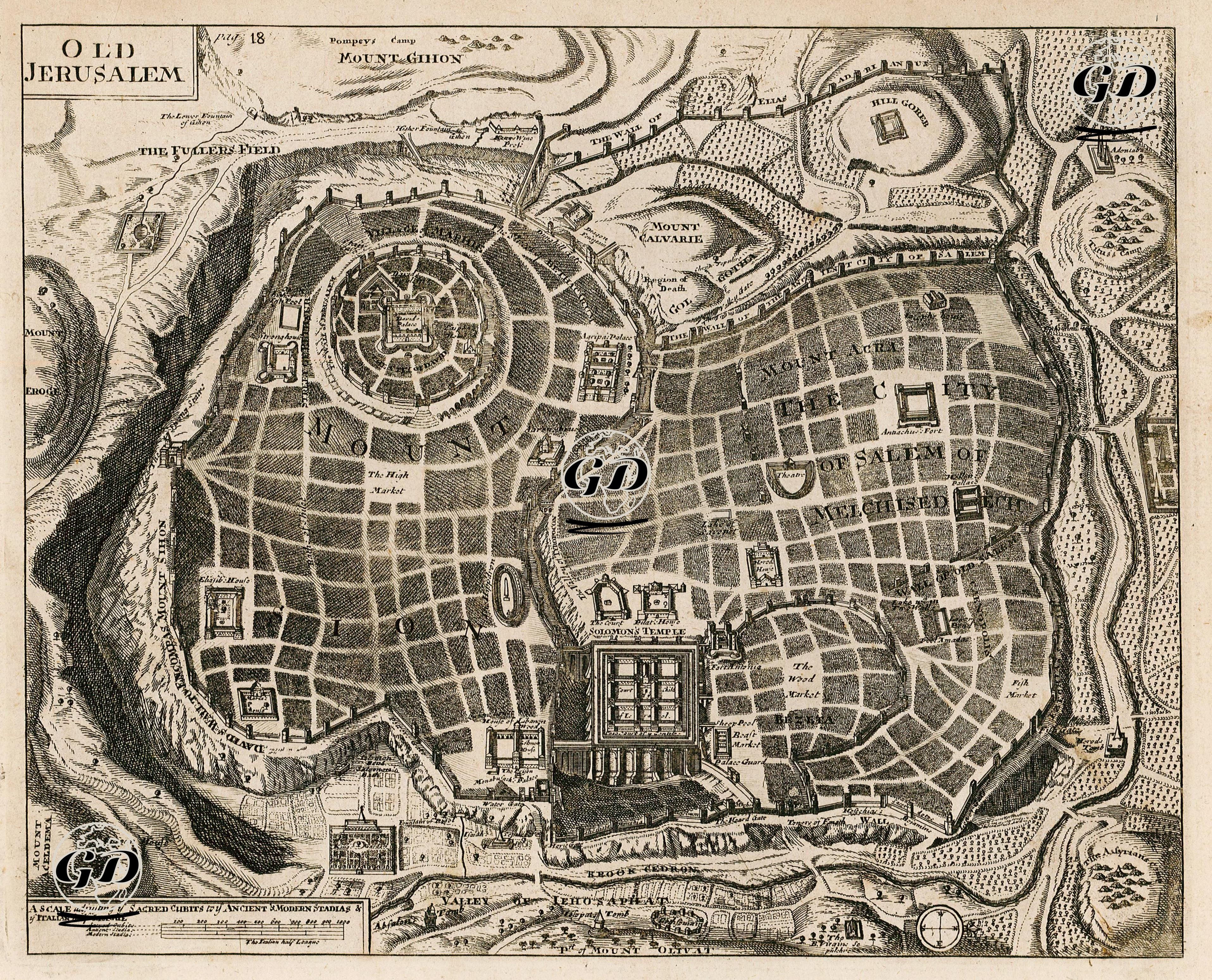 Old Jerusalem -  - 1750's