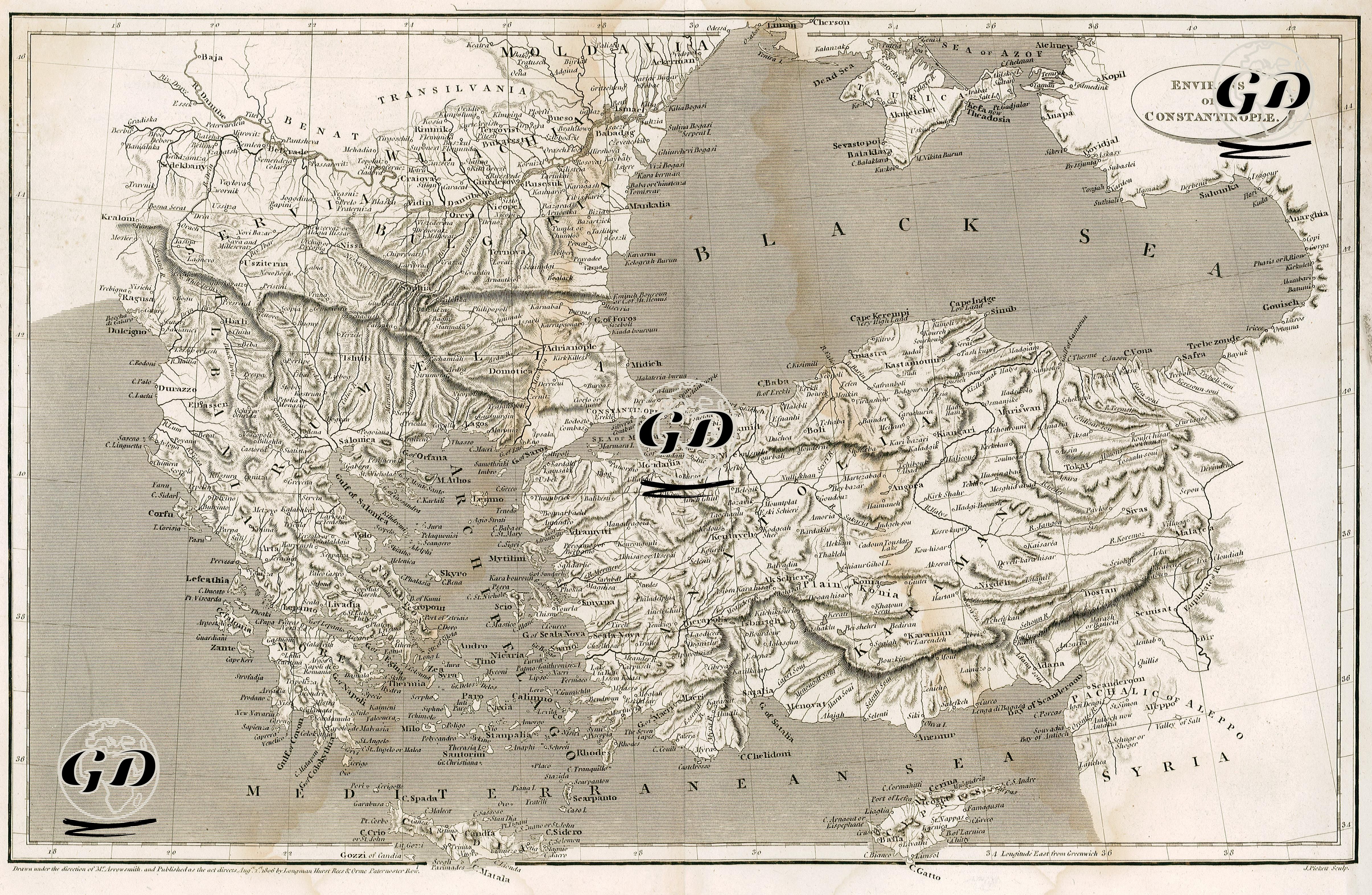 Environs Of Constantinople - Aaron Arrowsmith (1750-1823) - 1806