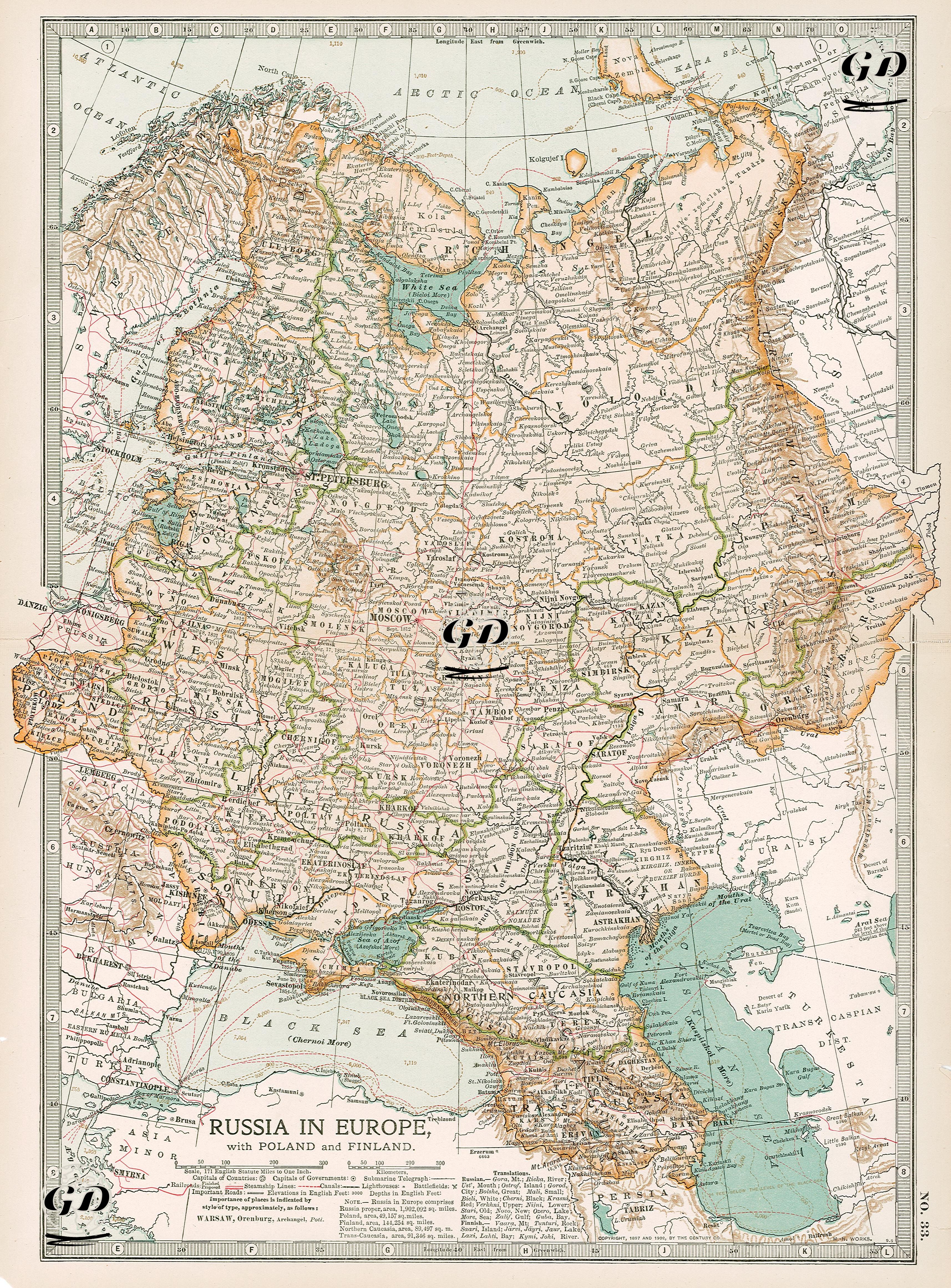 Russia In Europe With Poland And Finland -  - 1903