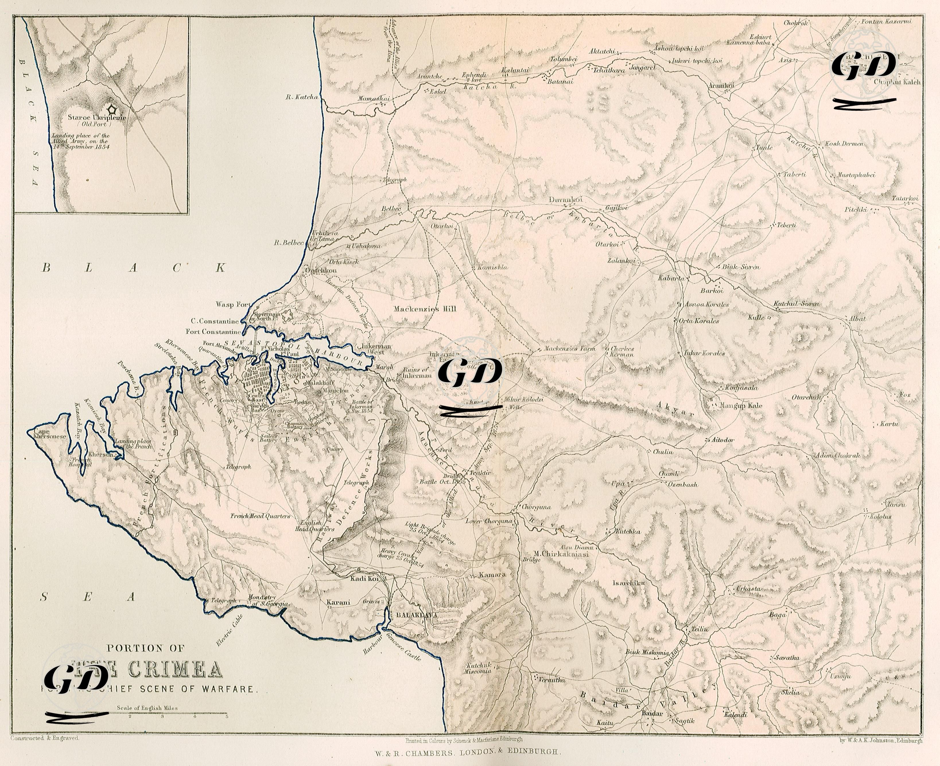 Portion Of The Crimea, Forming Chief Scene Of Warfare -  - 1856
