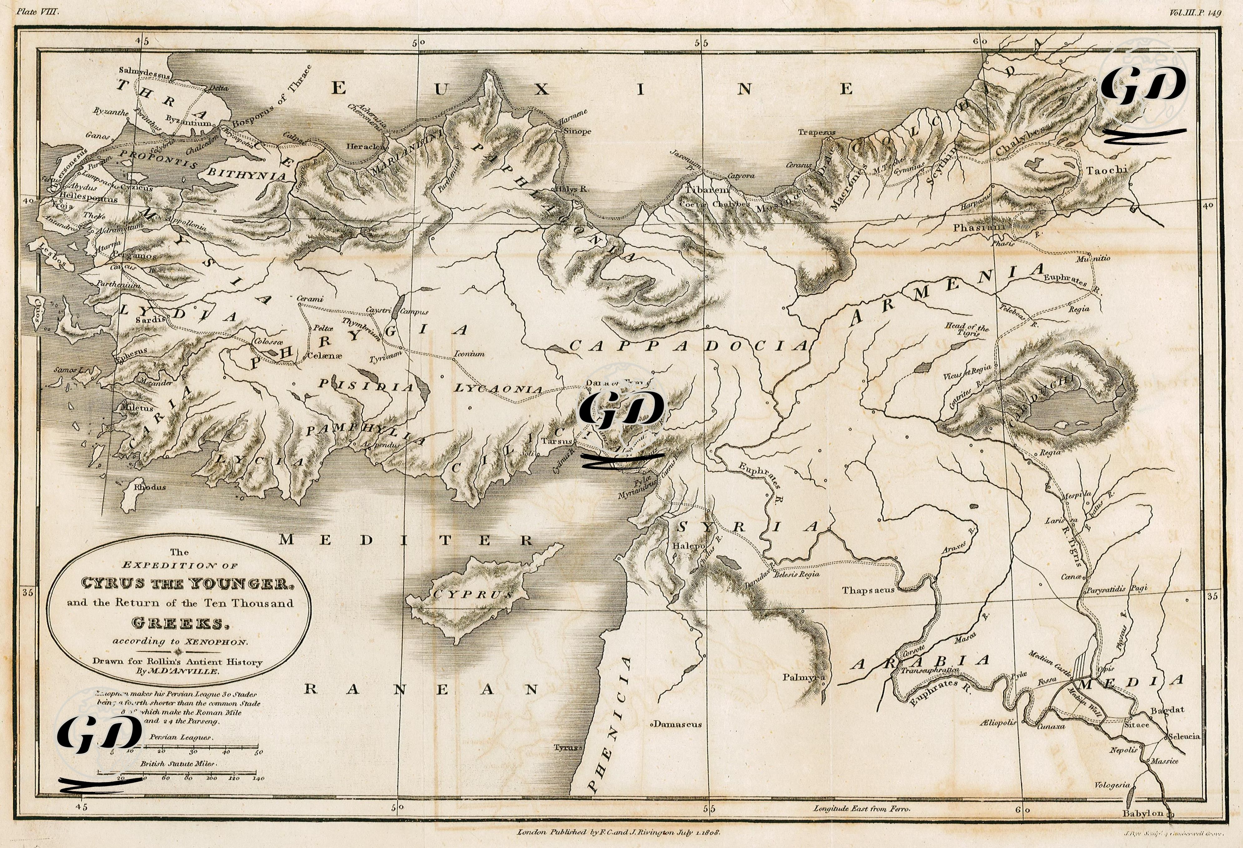 The Expedition Of Cyrus The Younger And The Return Of The Ten Thousand Greeks According To Xenophon - Jean Baptiste Bourguignon D'Anville (1697-1782) - 1808