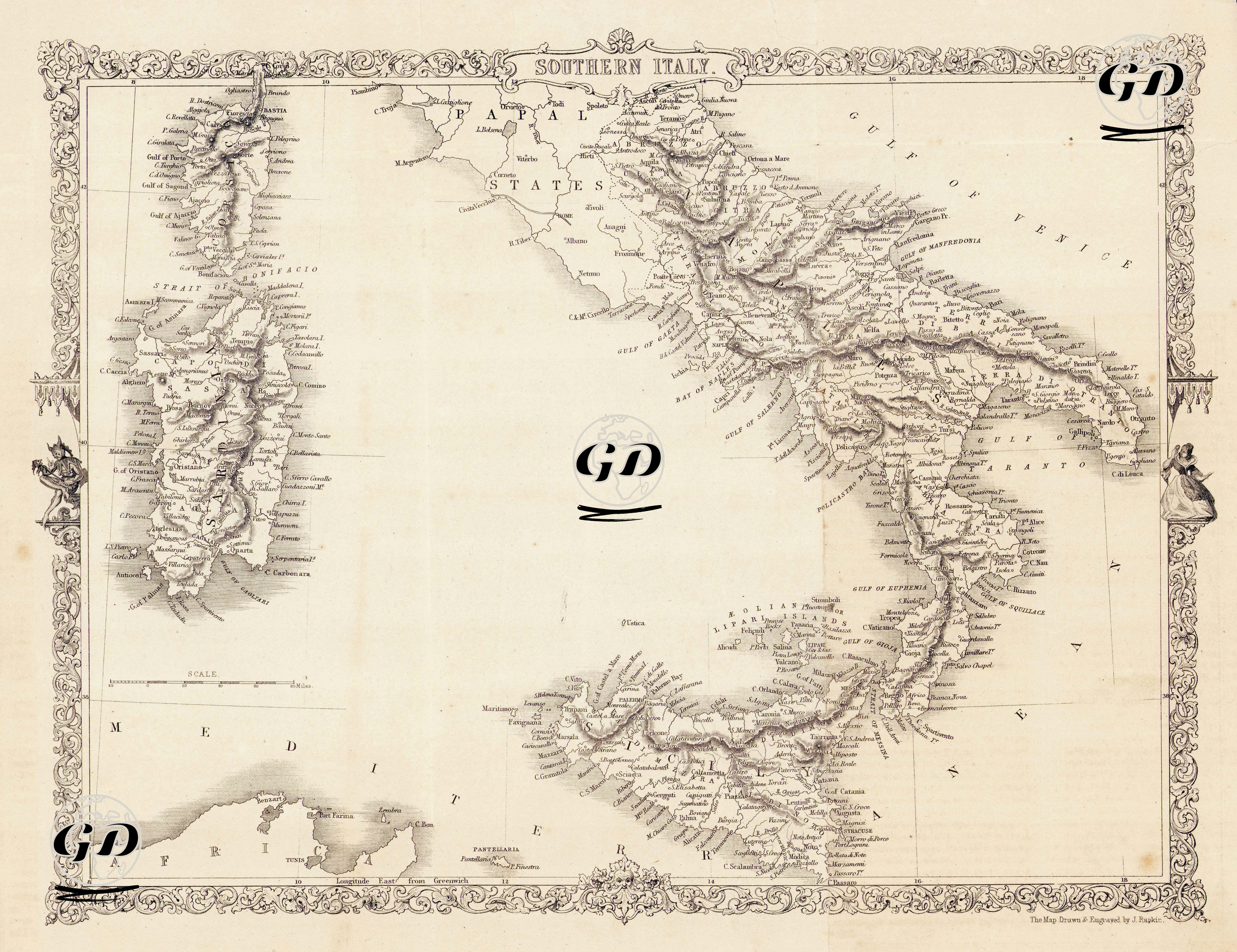 Southern Italy - John Rapkin(1815-1876) - 1860