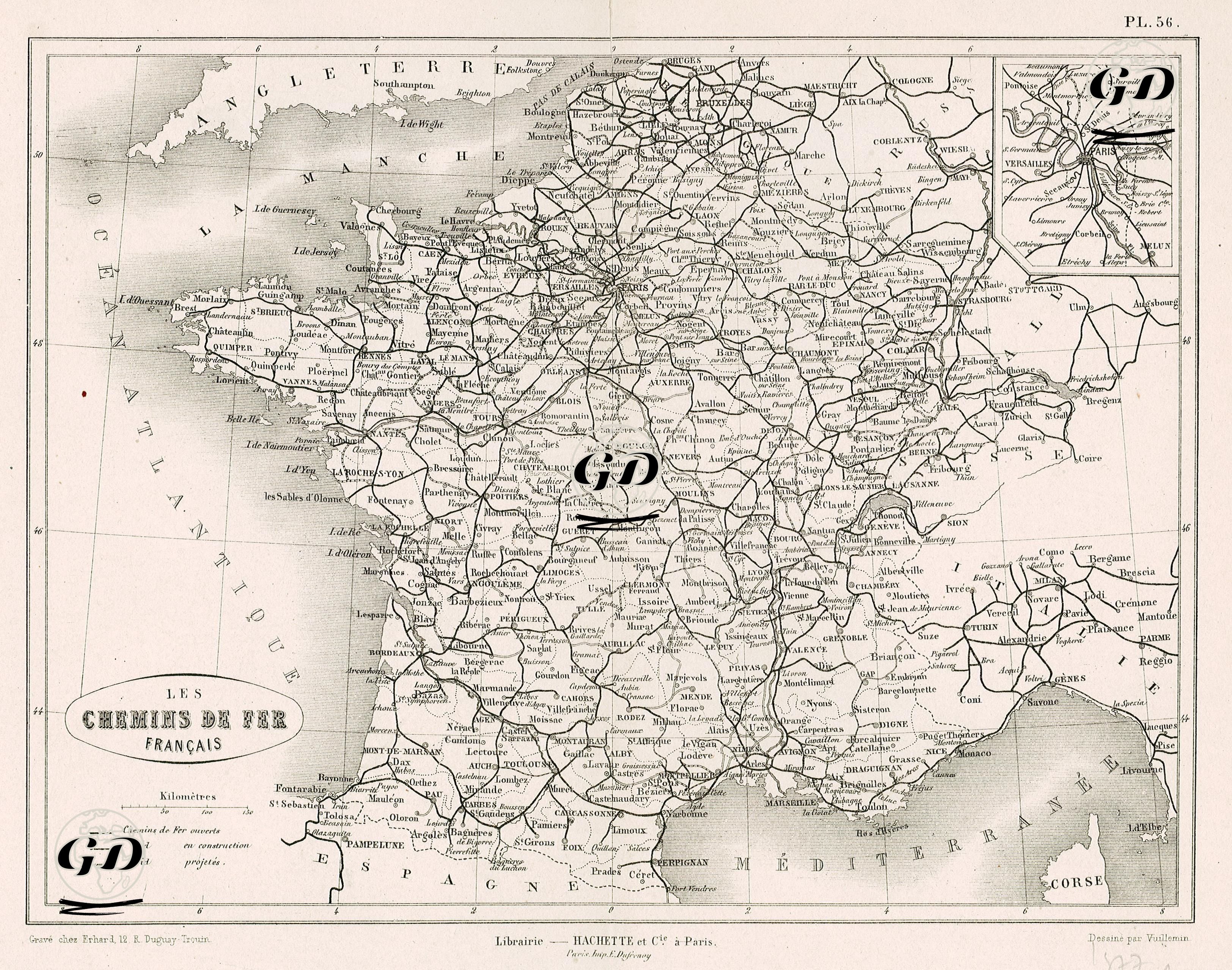 Les Chemins De Fer Français-Paris  - Alexandre Vuillemin (1812-1880) - 1866
