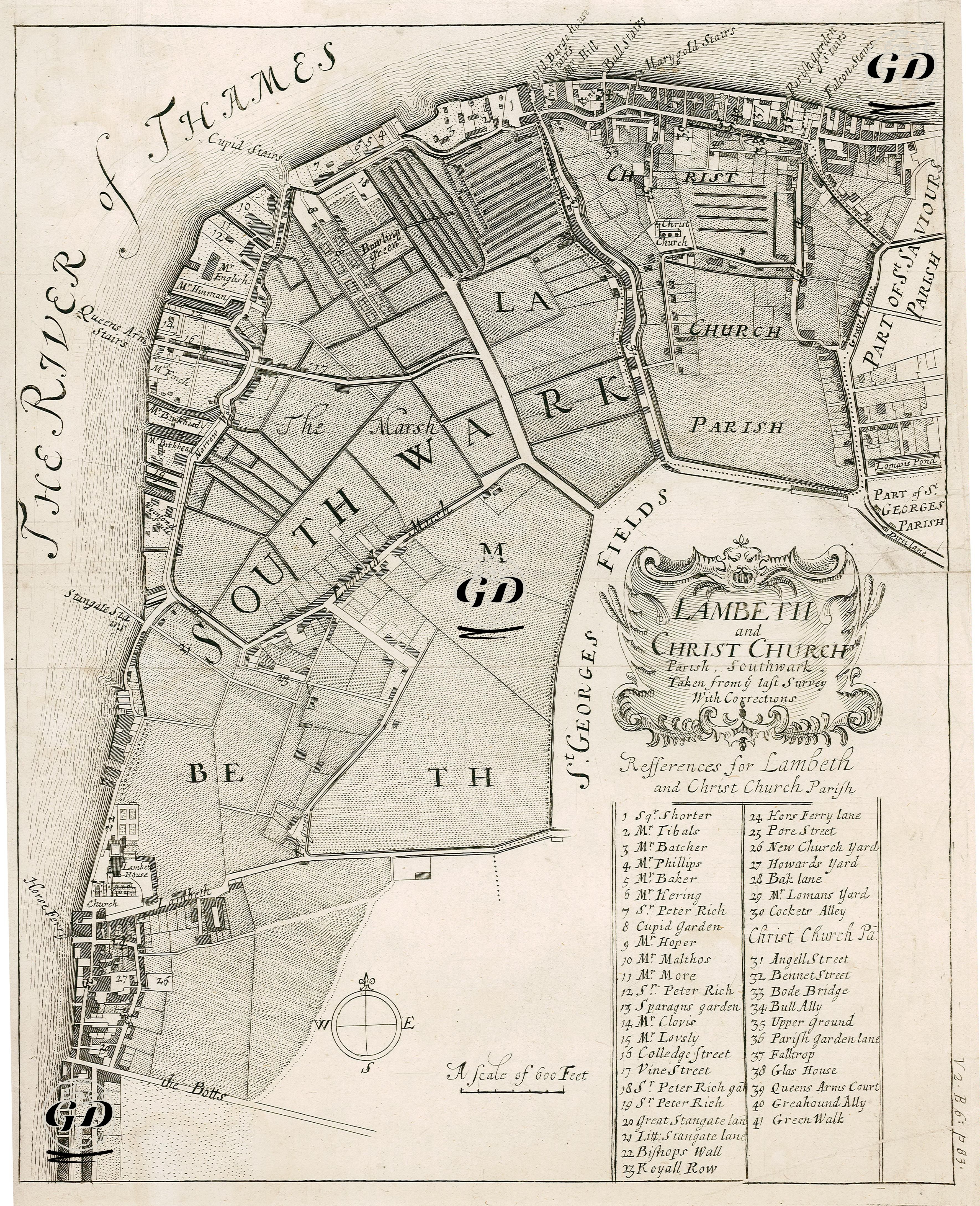 Lambeth And Christ Church, Parish, Southwark -  - 1720