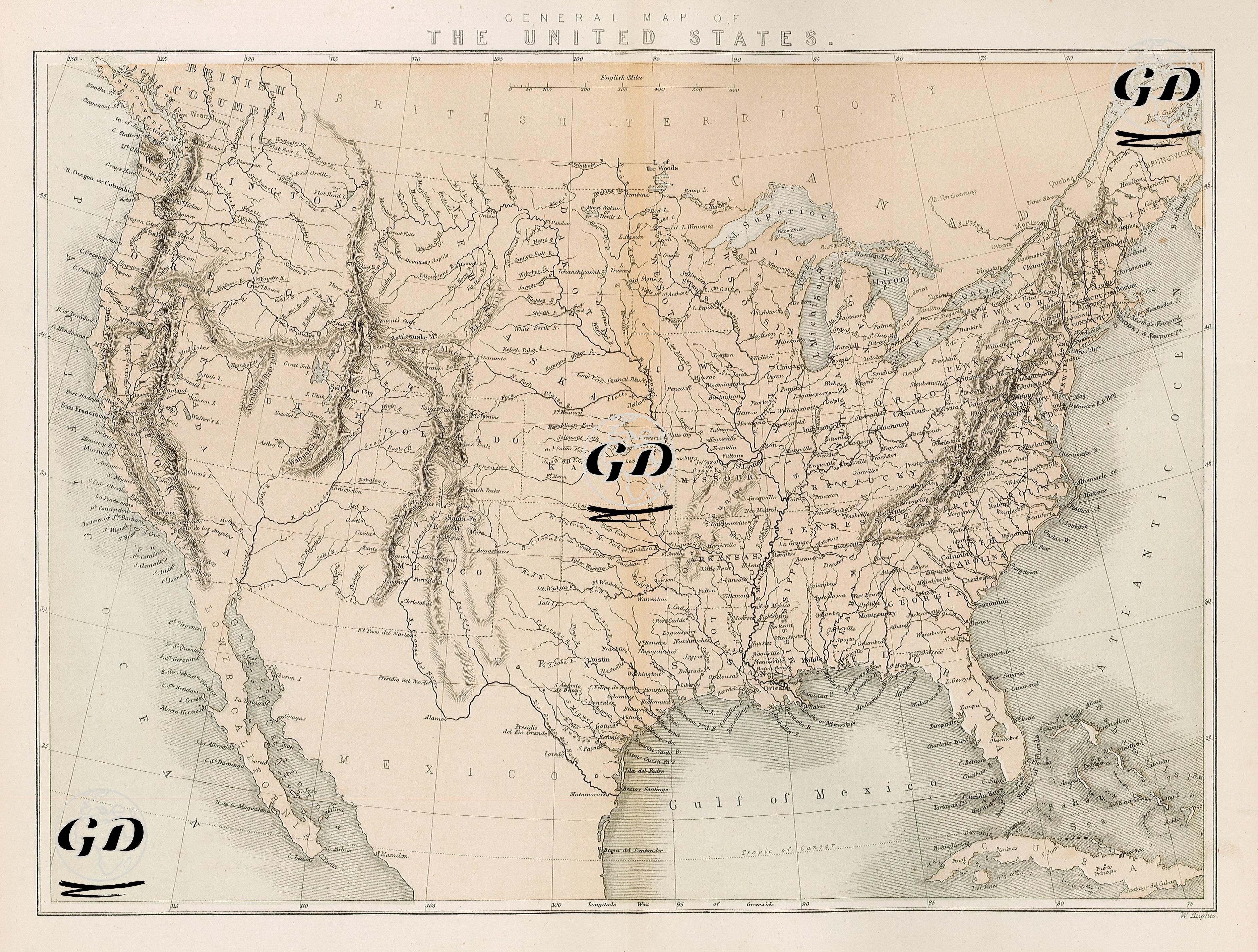 General Maps Of The United States -  - 1859
