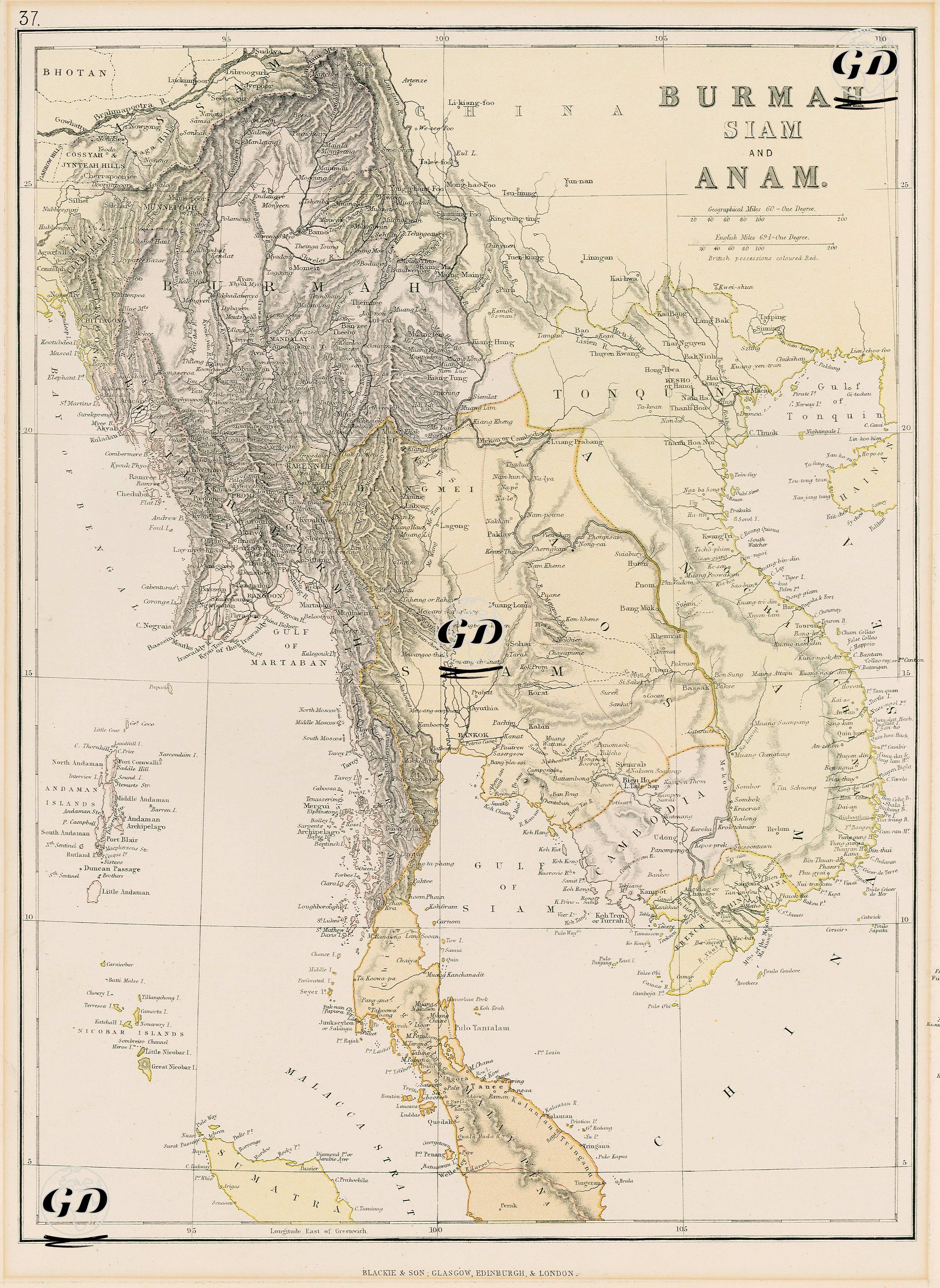 Burmah, Siam And Anam -  - 1882