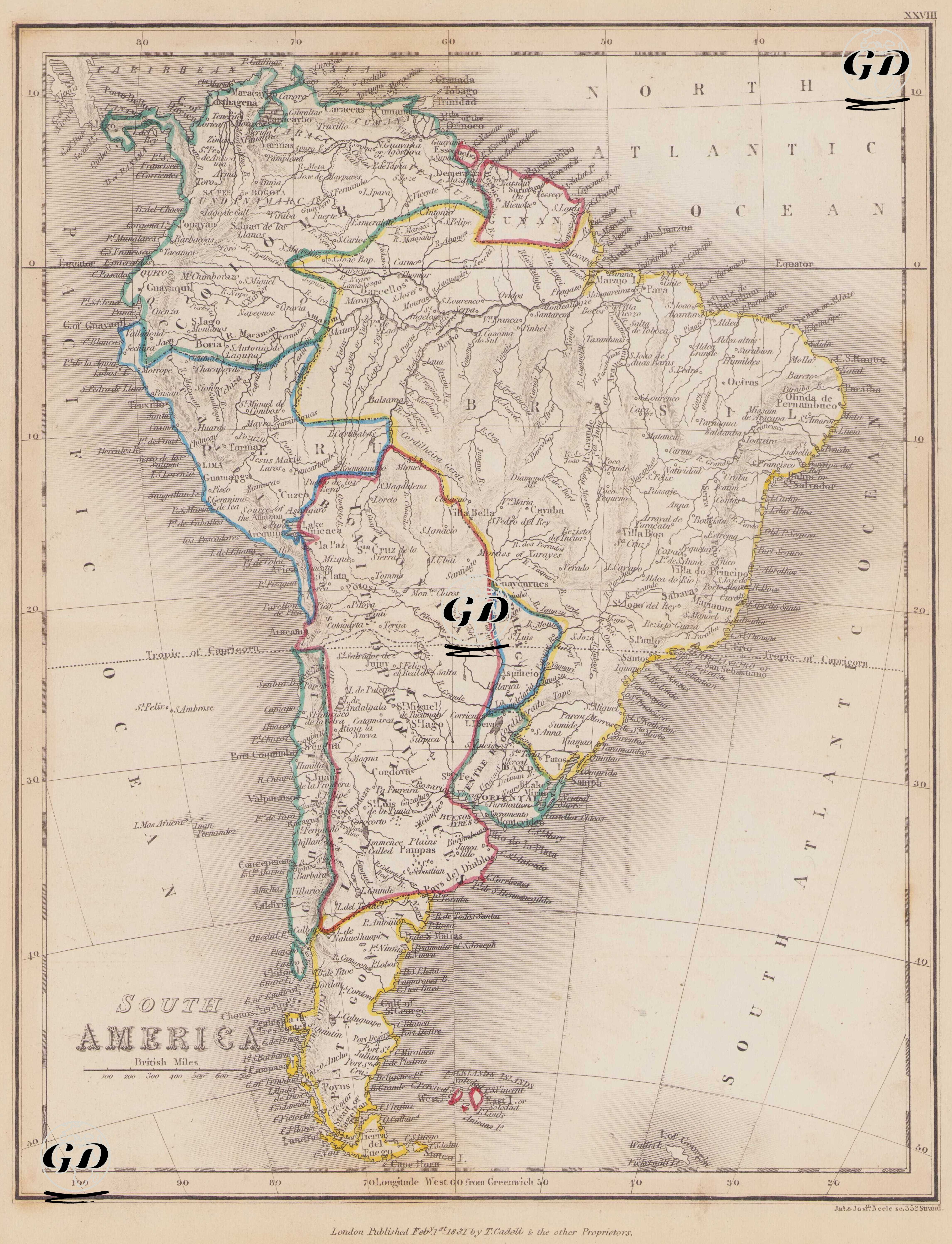 South America -  - 1831