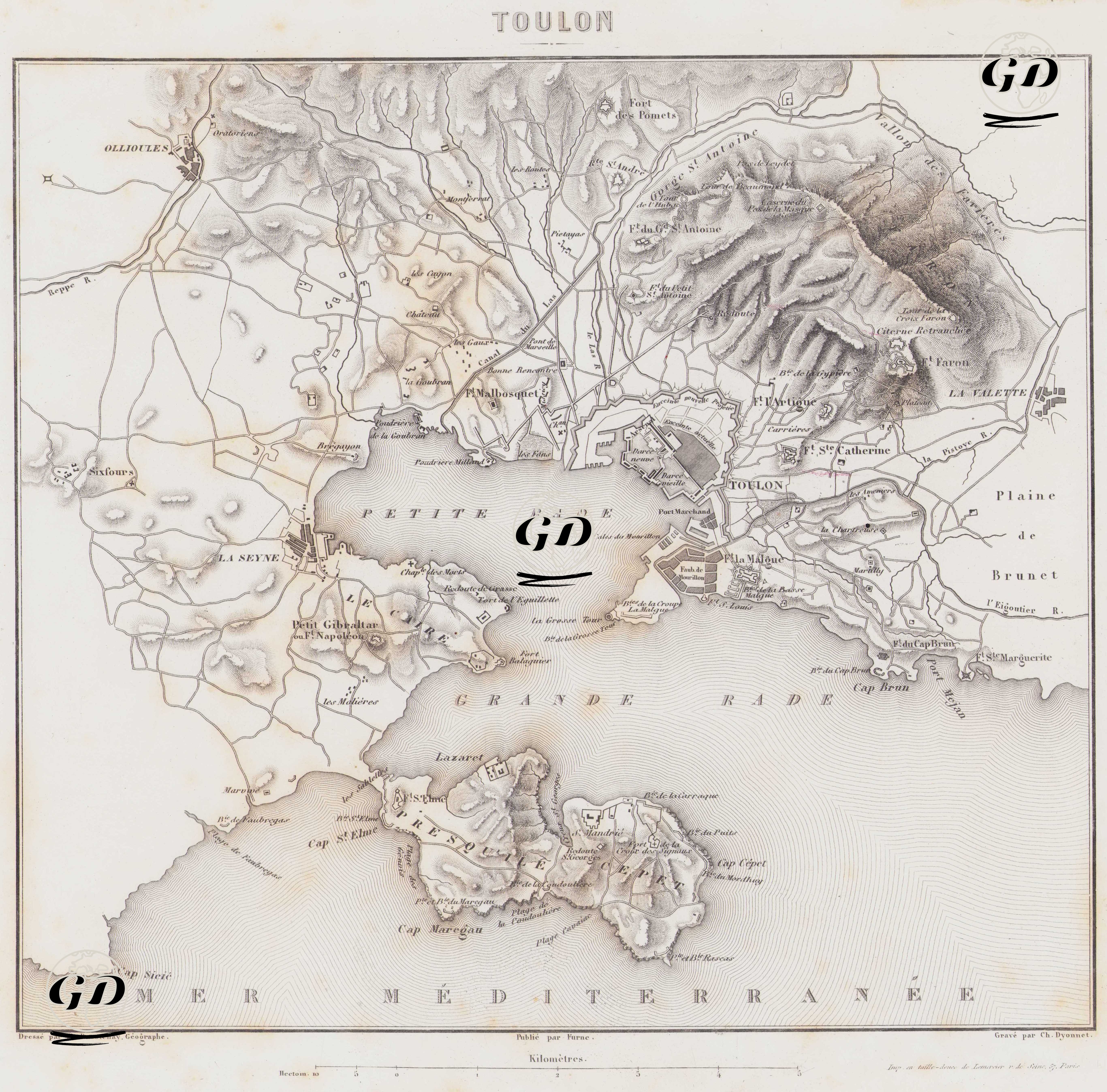 Toulon - Thunot Duvotenay (1796-1875) - 1850`s