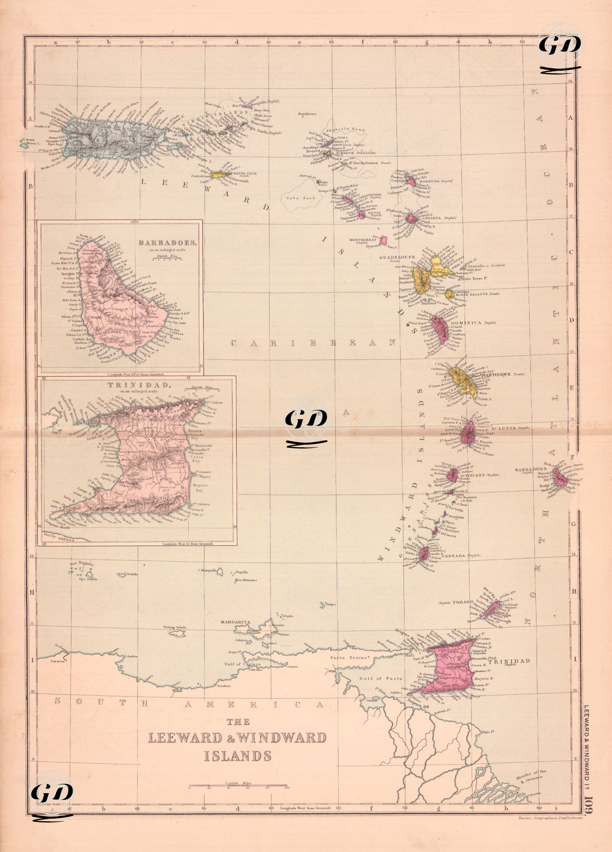 The Leeward & Windward Islands-Trinidad and Barbados - George Washington Bacon (1830-1922) - 1893