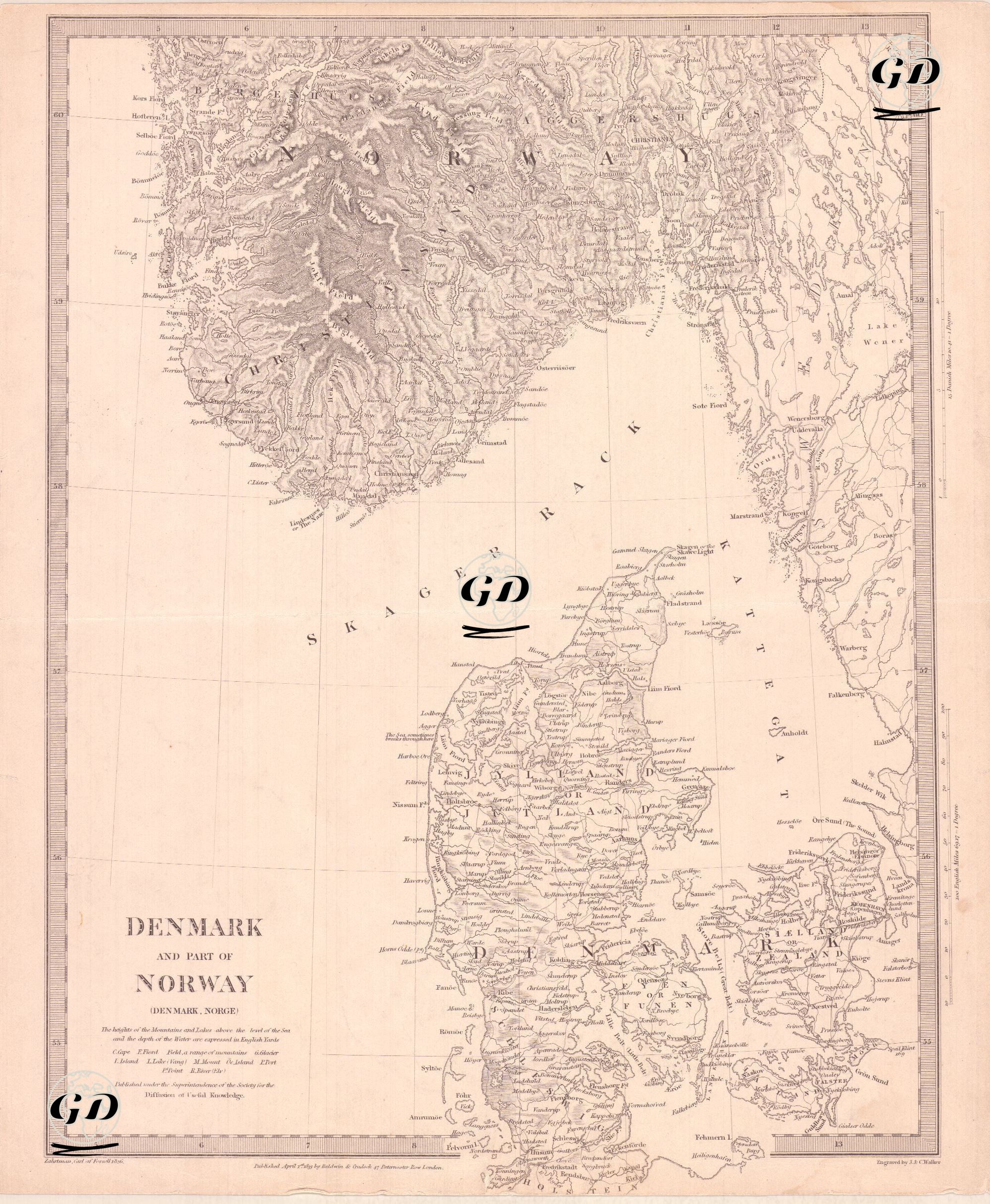 Denmark And Part Of Norway (Denmark, Norge) -  - 1833