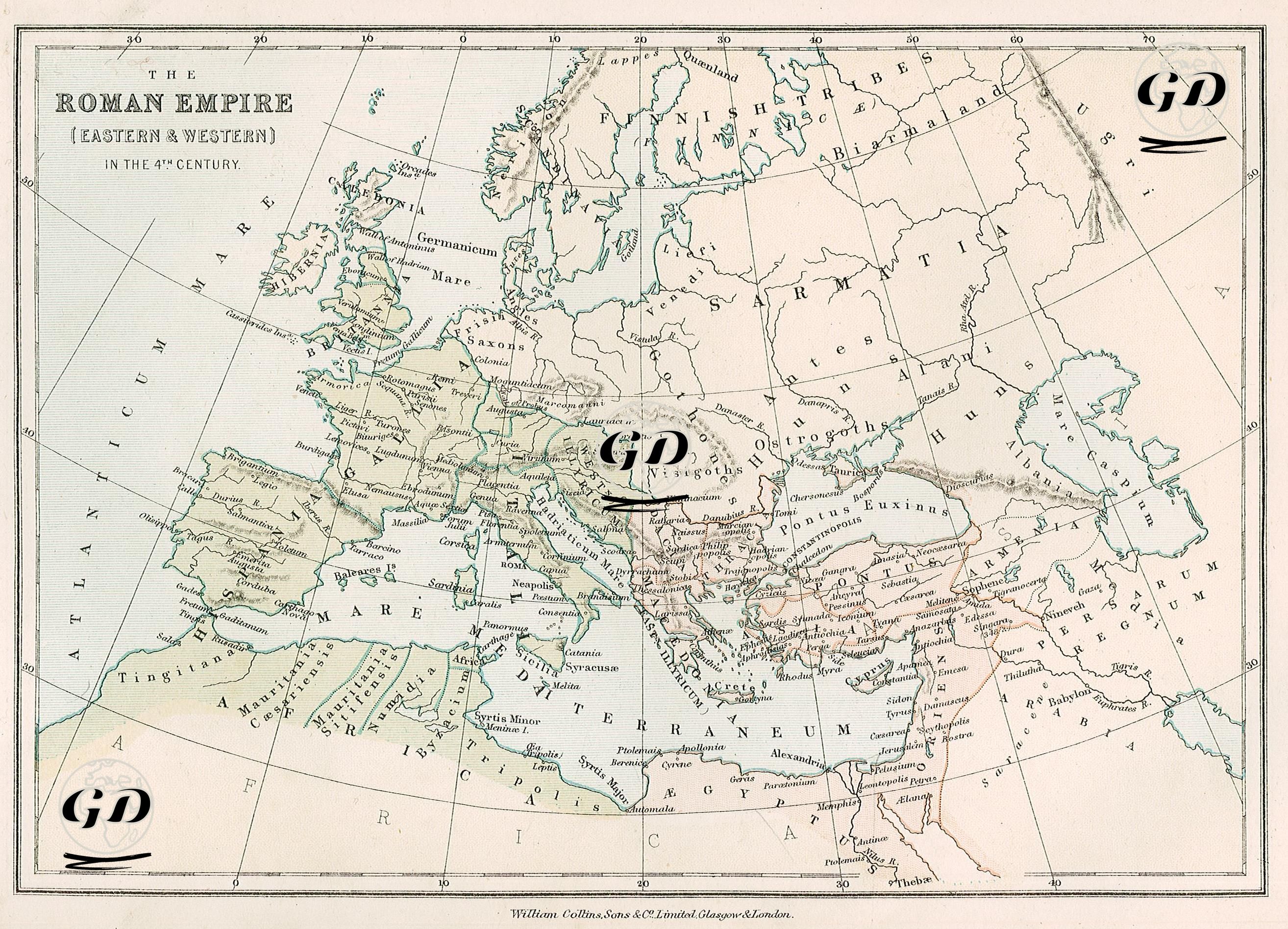 The Roman Empire (Eastern & Western) in the 4th Century -  - 1878