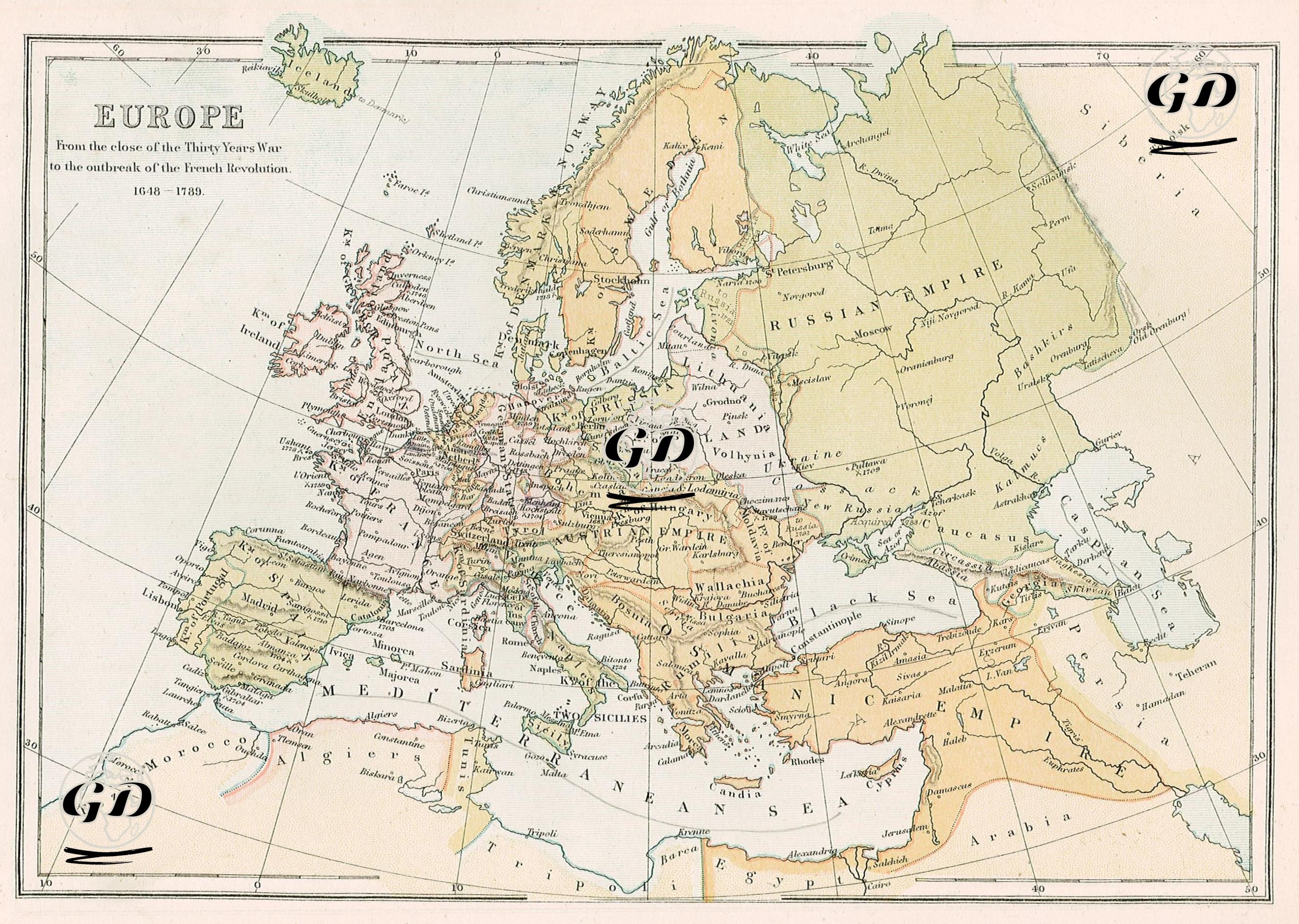Europe, From the Close of the Thirty Years War to the Outbreak of the French Revolution, 1648-1789 -  - 1878