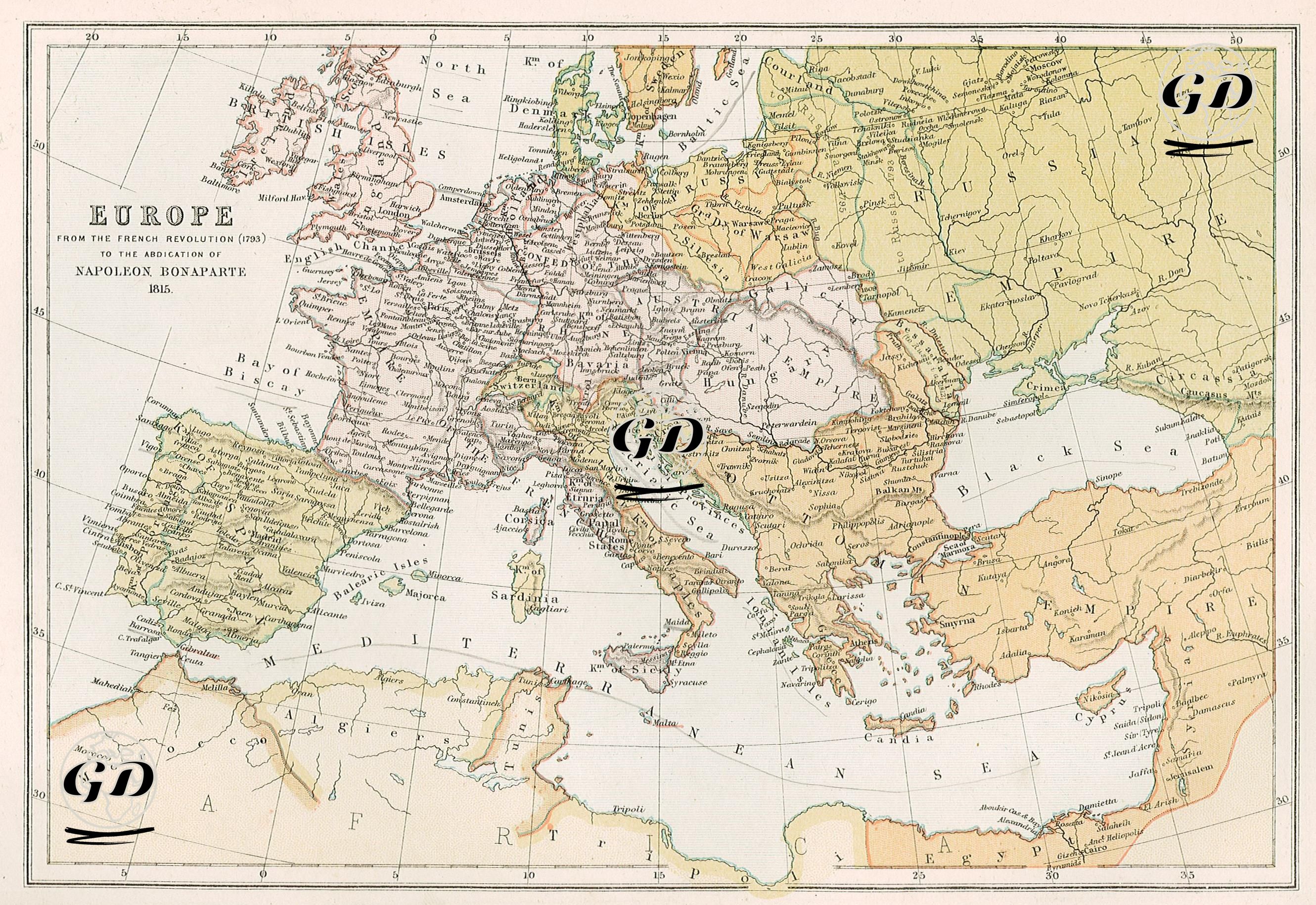 Europe, From the French Revolution (1793) to the Abdication of Napoleon Bonaparte 1815 -  - 1878