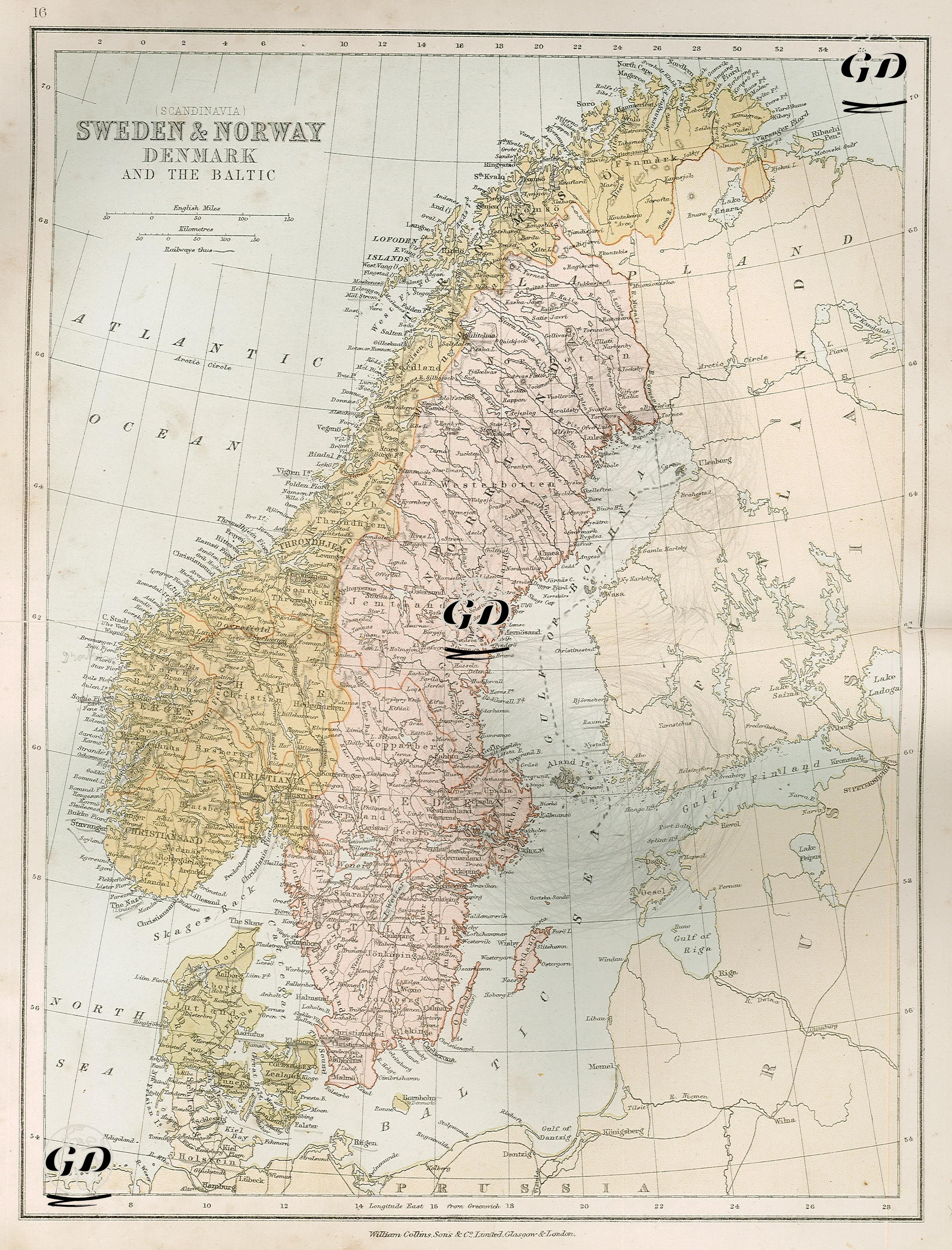 Sweden & Norway, Denmark and The Baltic (Scandinavia) -  - 1878