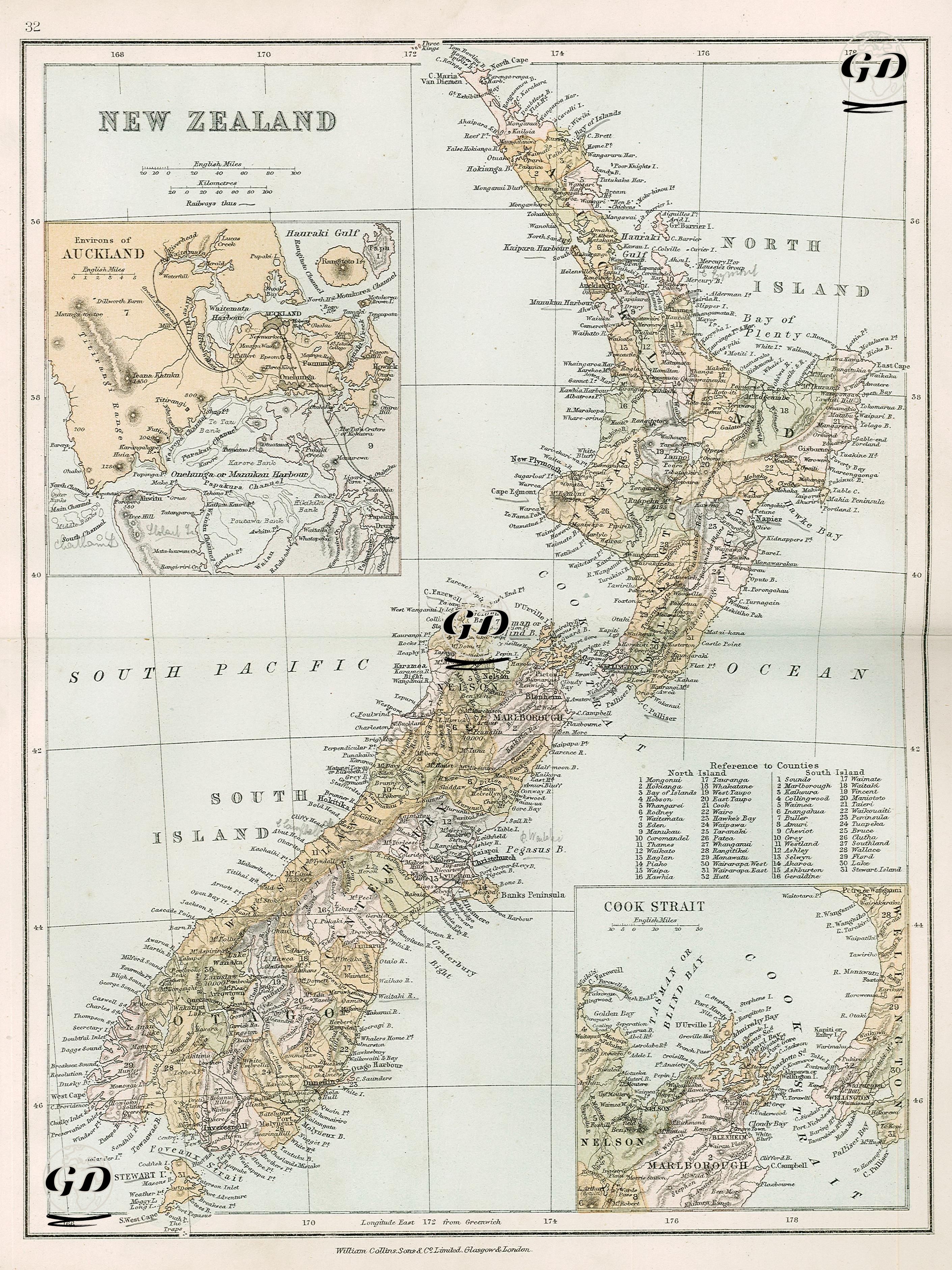 New Zealand-Environs Of Auckland-Cook Strait -  - 1878
