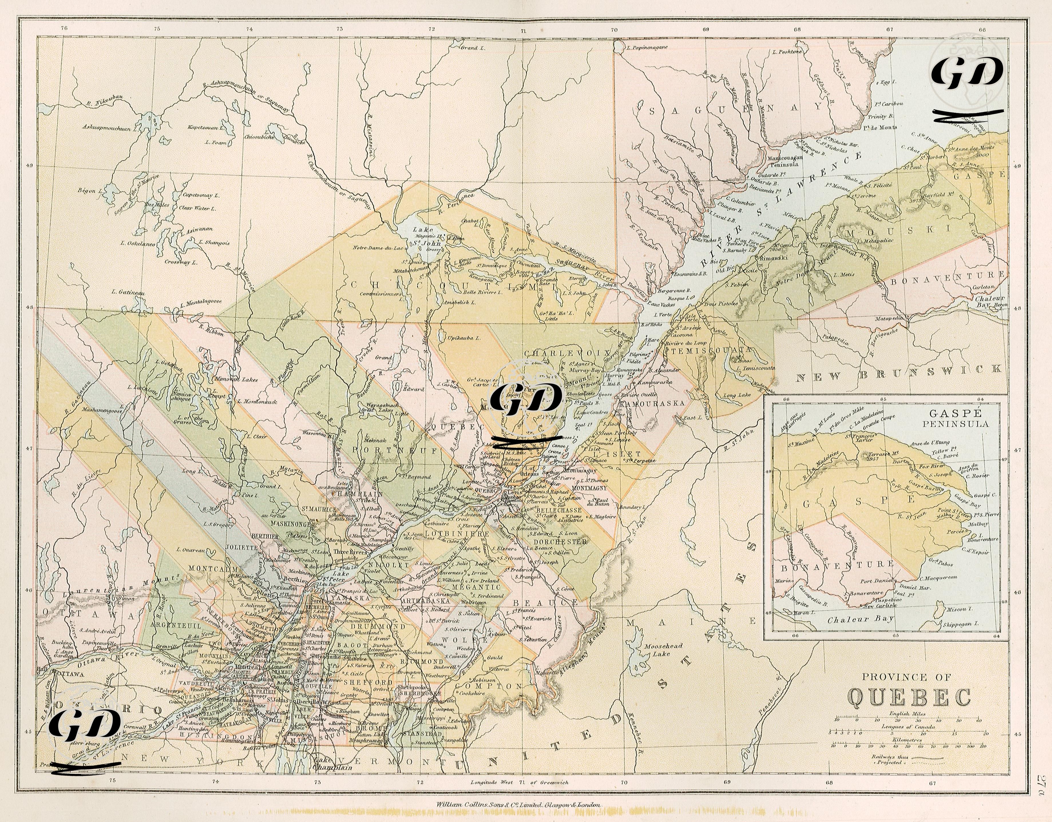 Province of Quebec-Gaspe Peninsula -  - 1878