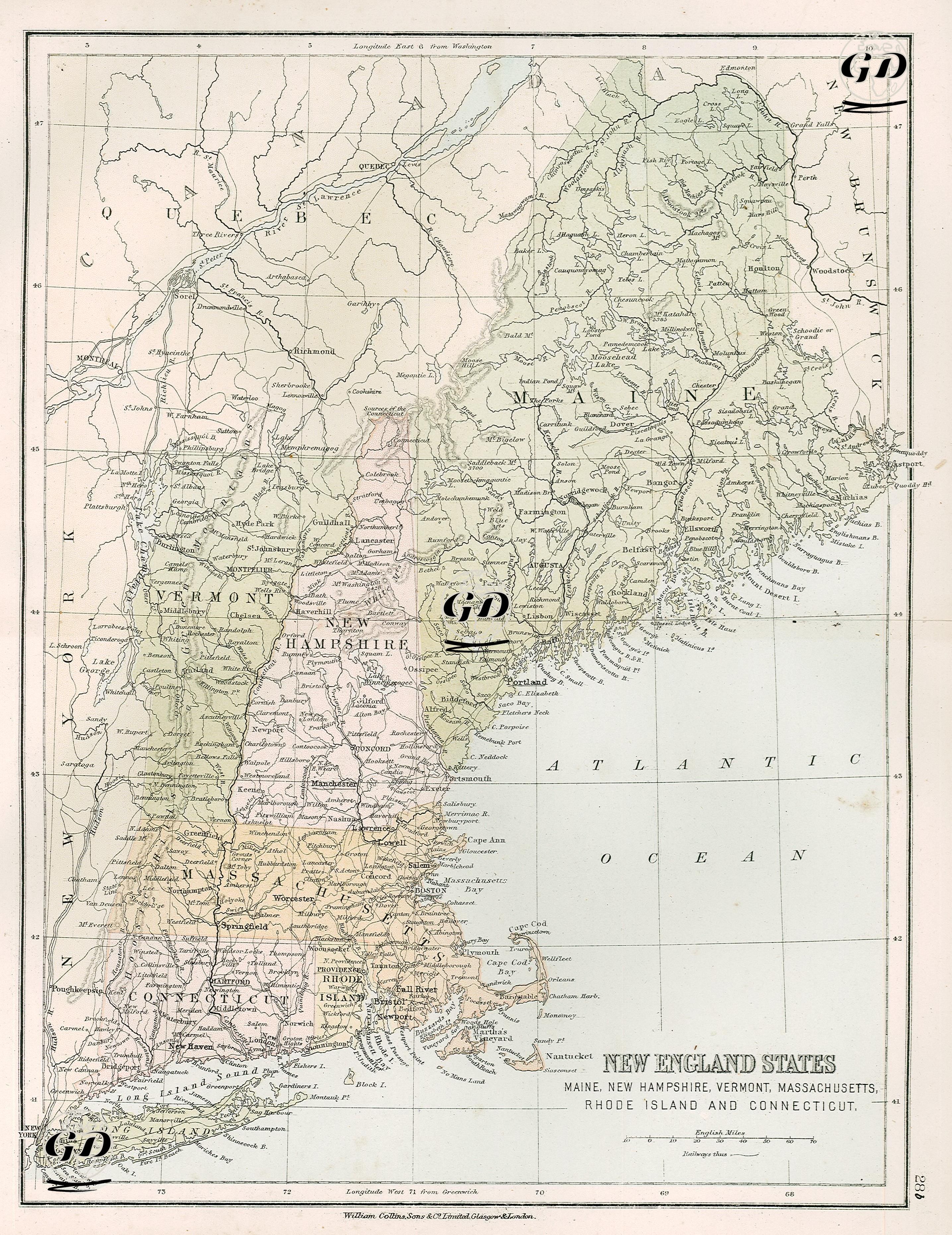 New England States- Maine, New Hampshire, Vermont, Massachusetts, Rhode Island and Connecticut -  - 1878