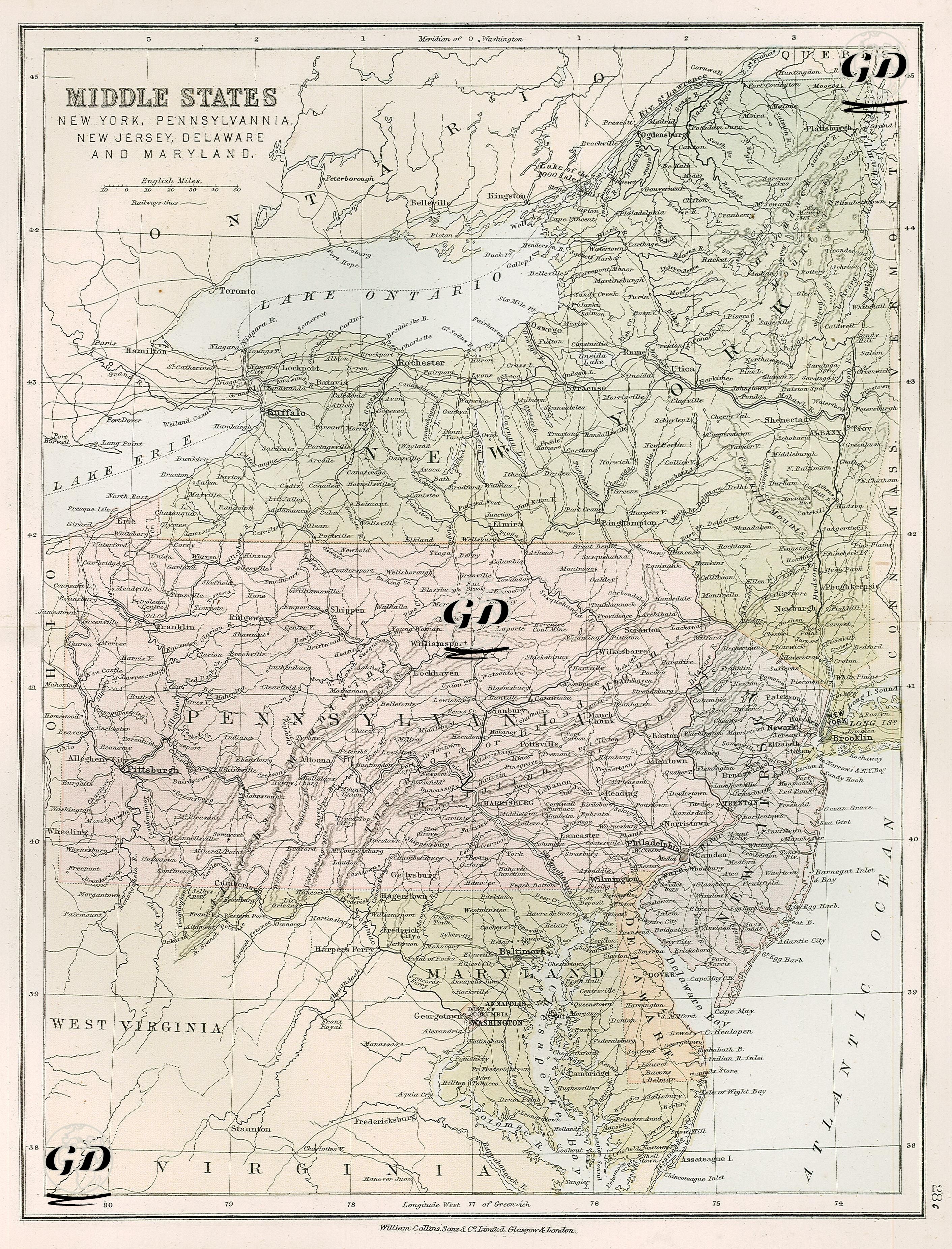 Middle States- New York, Pennsylvannia, New Jersey, Delaware and Maryland -  - 1878