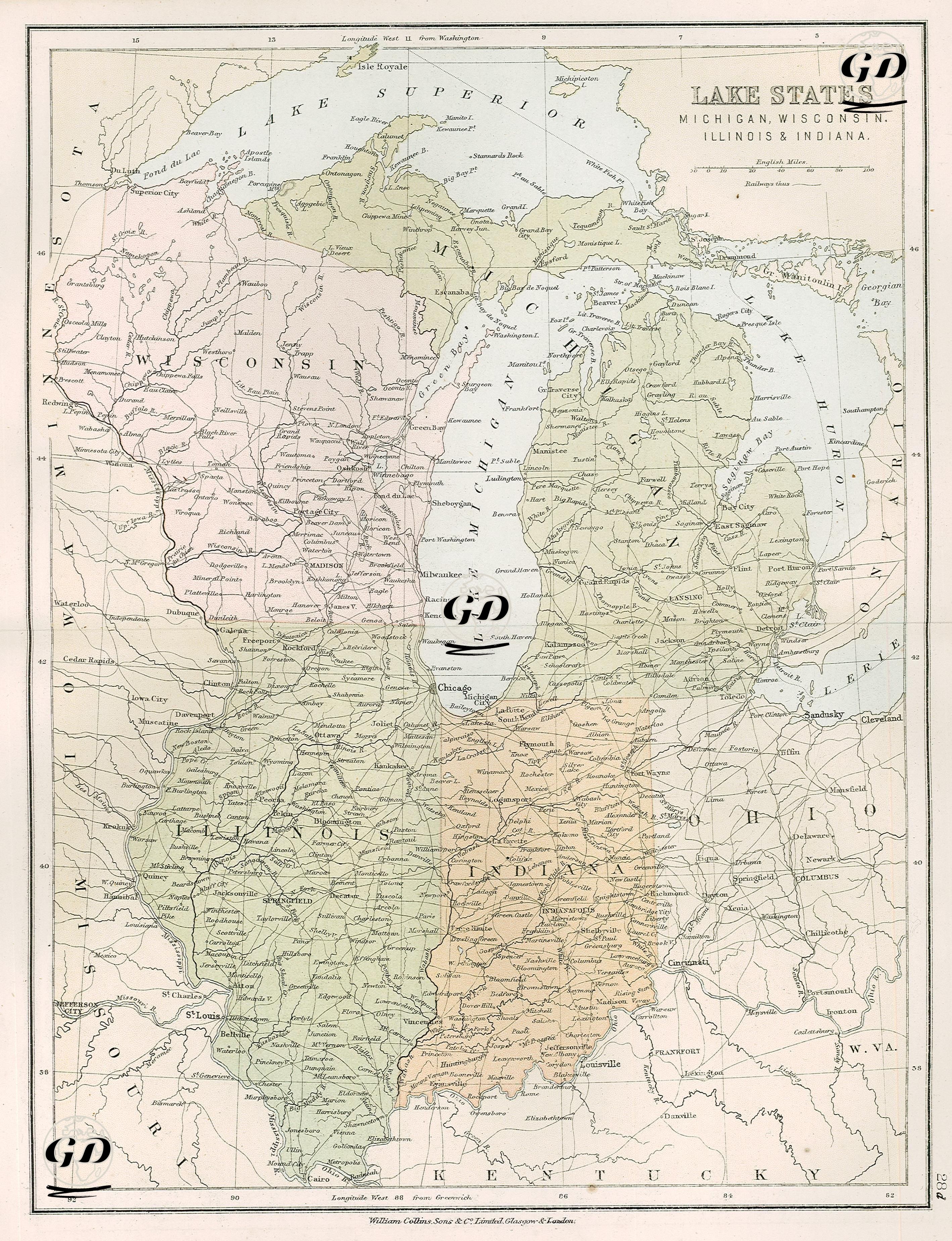 Lake States- Michigan, Wisconsin, Illinois and Indiana -  - 1878
