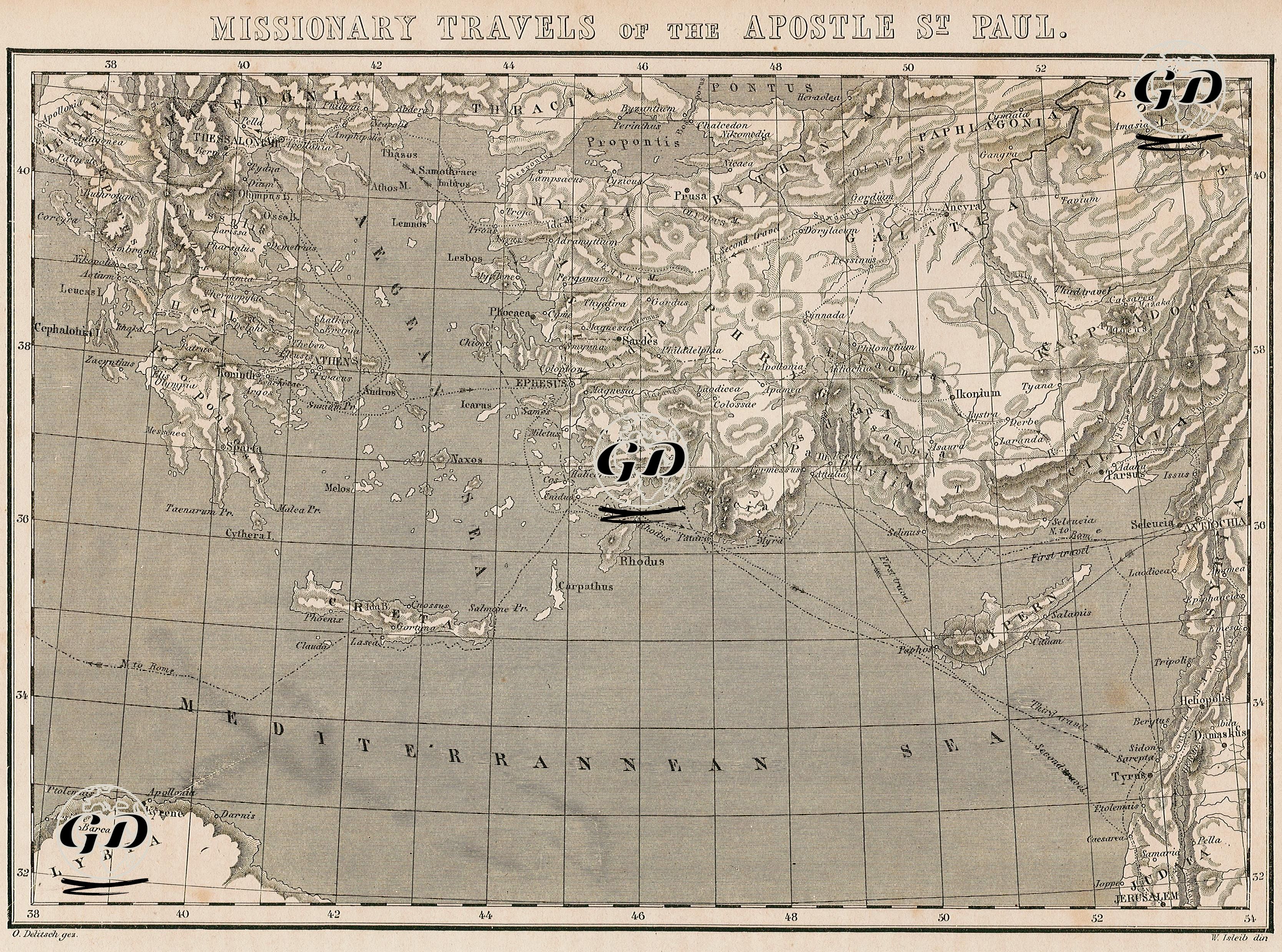 Missionary Travels Of The Apostle Of St. Paul - Otto Delitsch (1821-1882) - 1860's