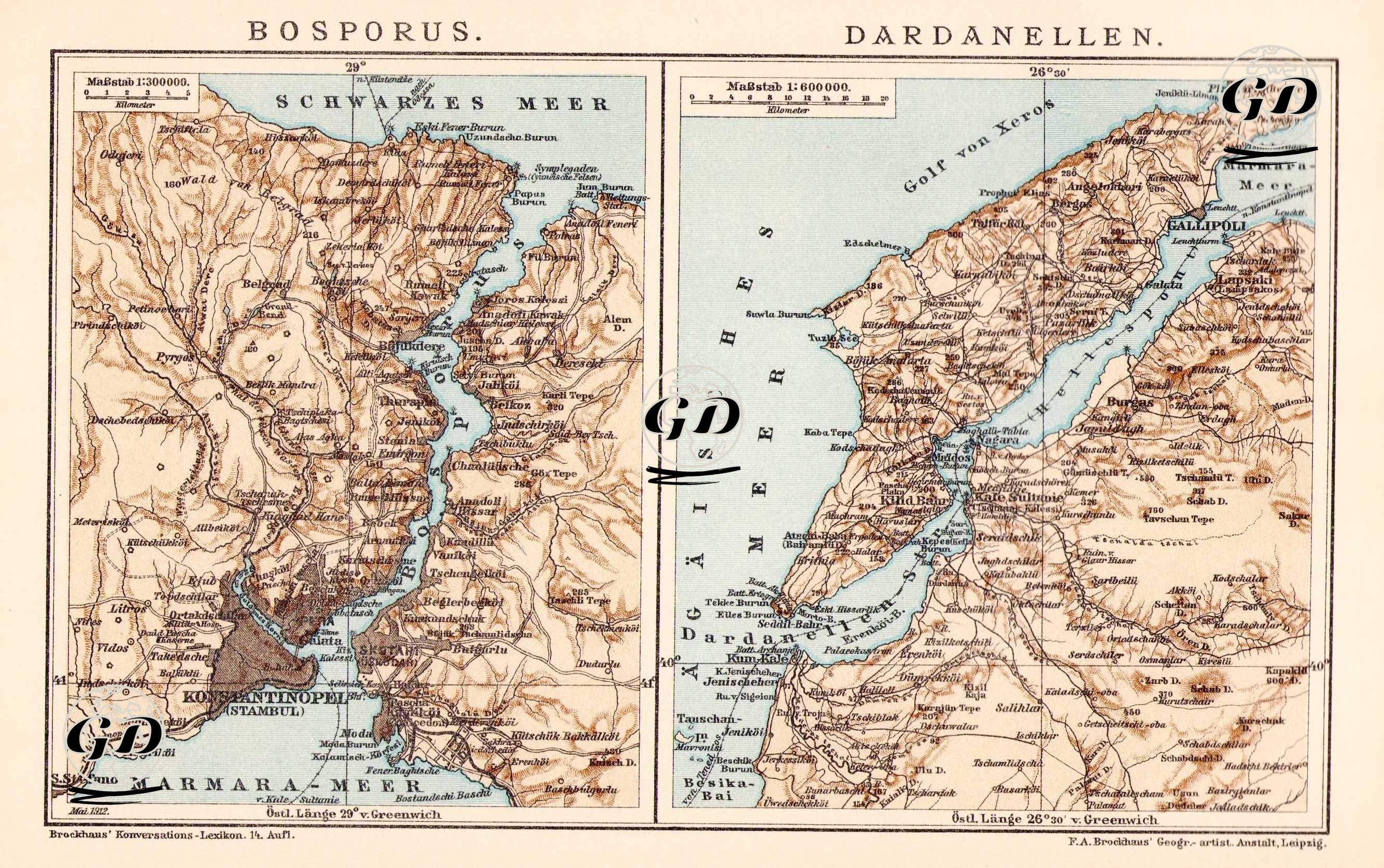 Boğaziçi ve Çanakkale Boğazı -  - 1912