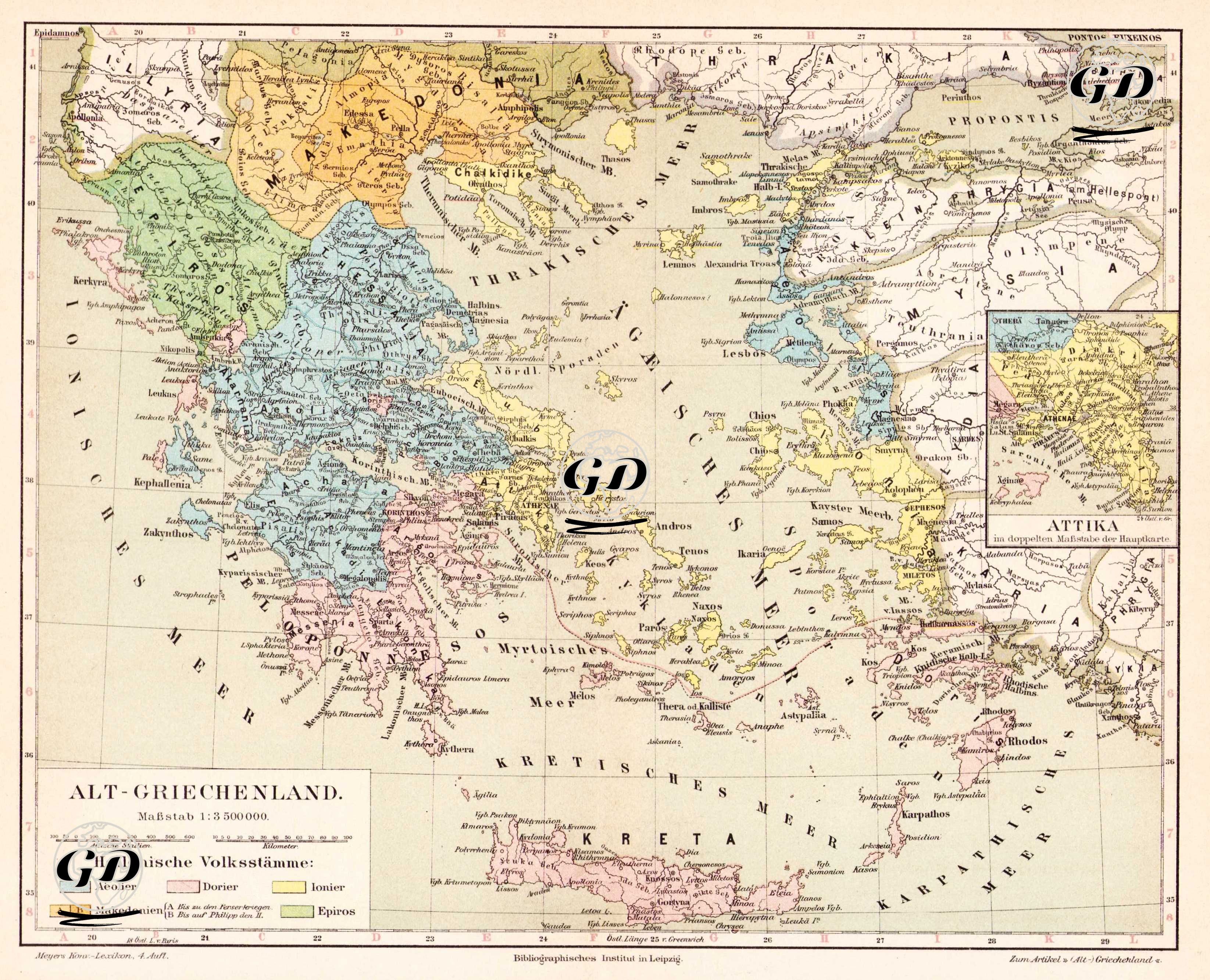 Alt-Griechenland (Ancient Greece and Aegean Coast) -  - 1895