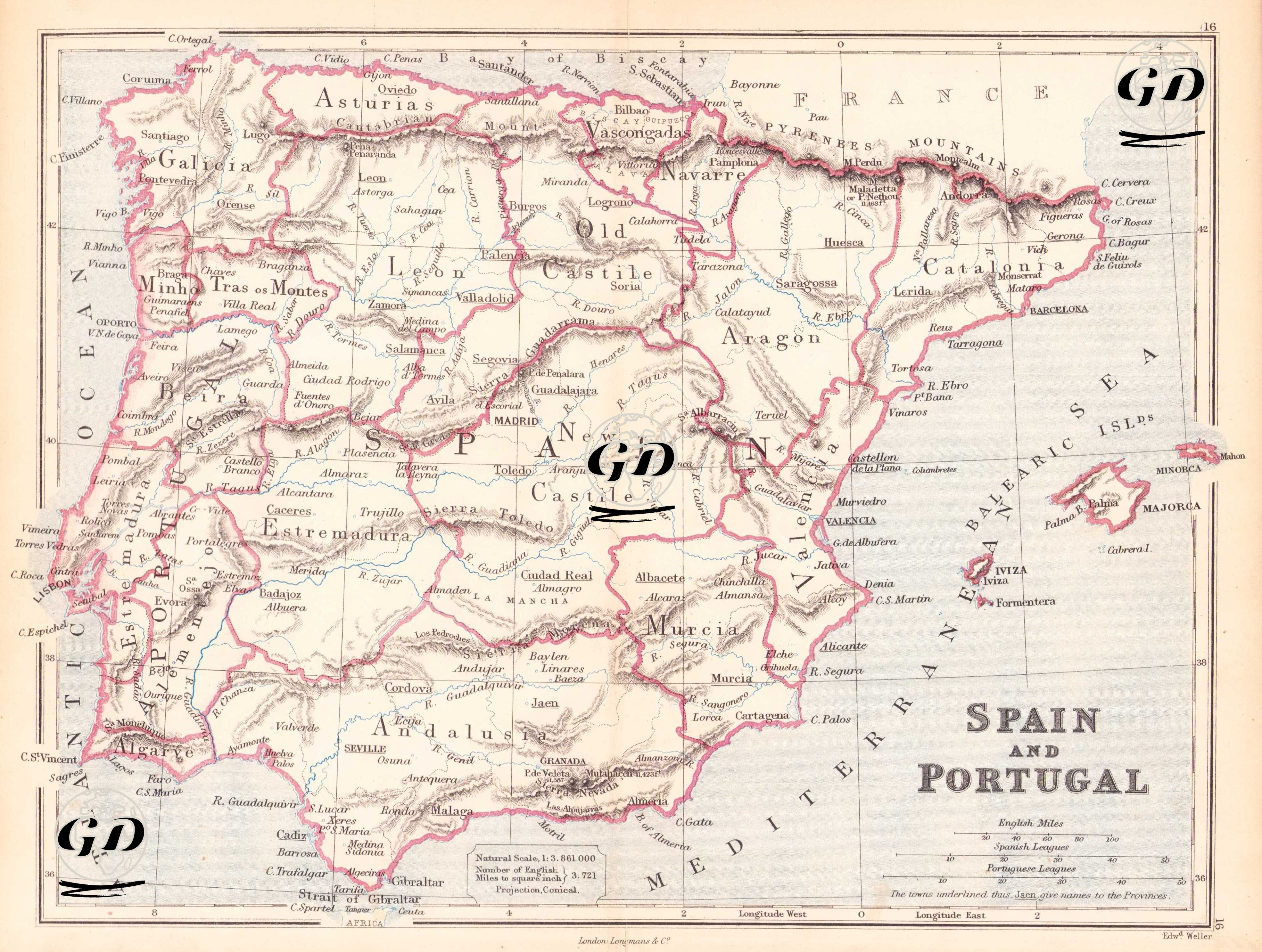 Spain and Portugal -  - 1874