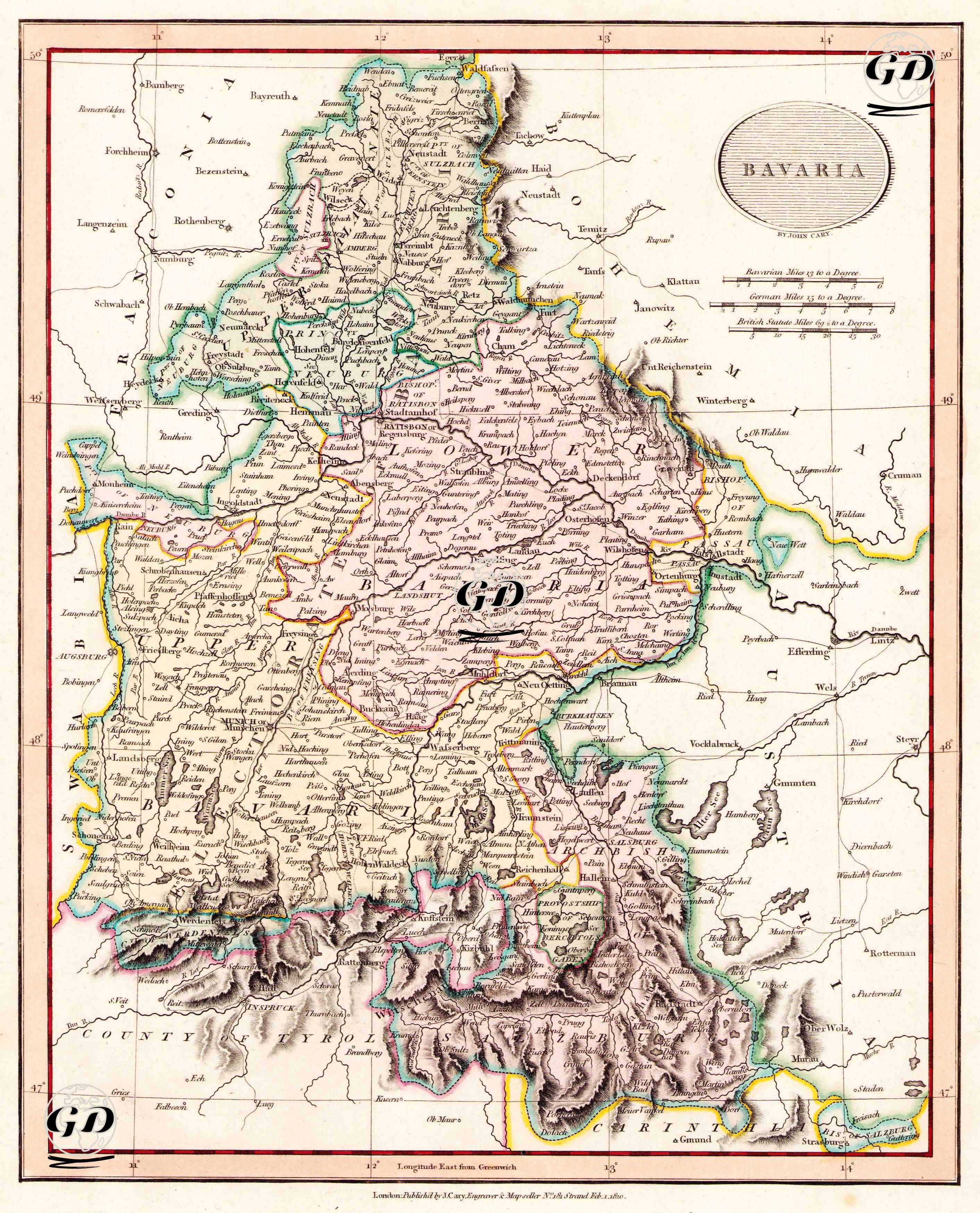 Bavaria - John Cary (1754-1835) - 1810
