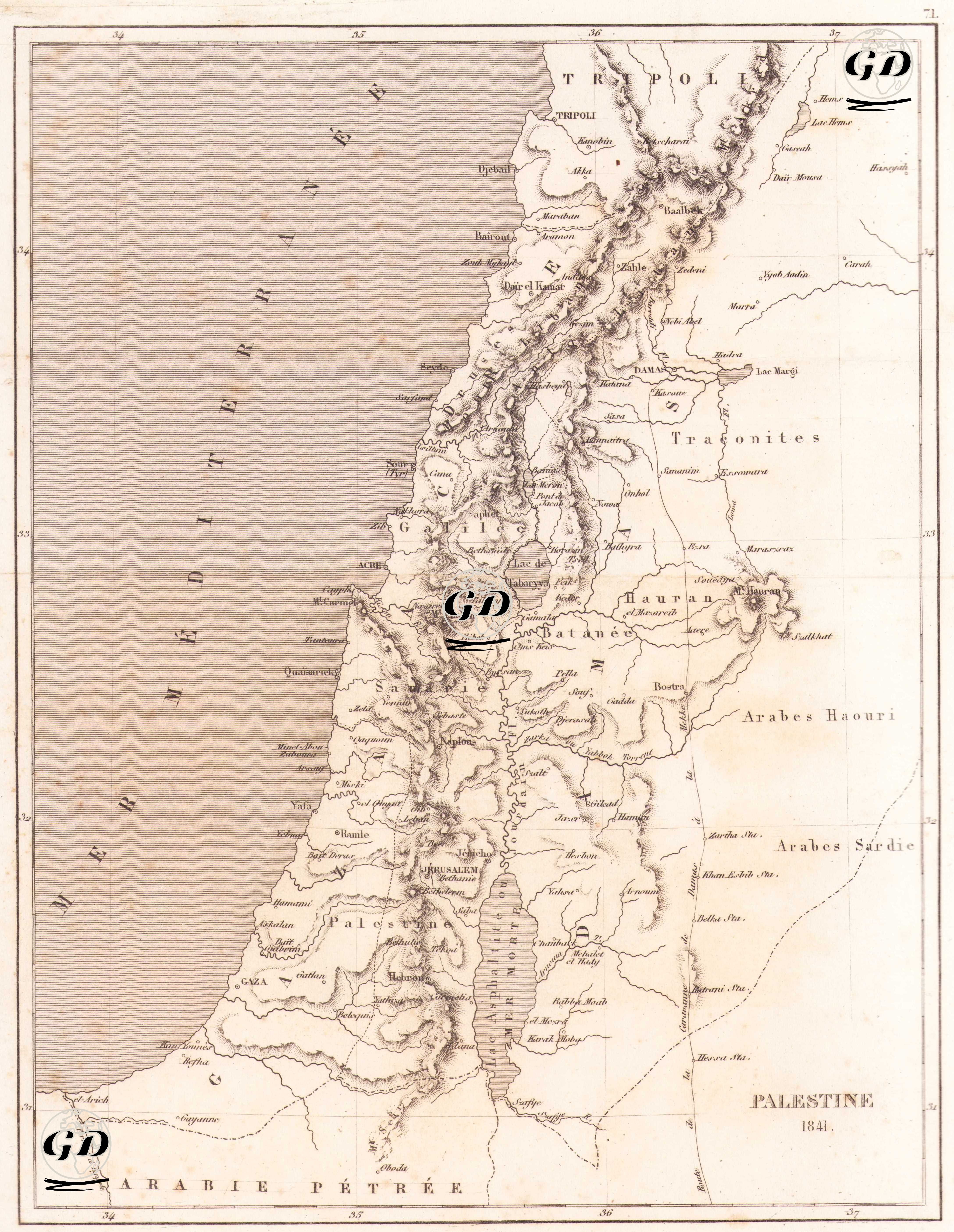 Palestine 1841 - Salomon Munk (1803-1867) - 1845