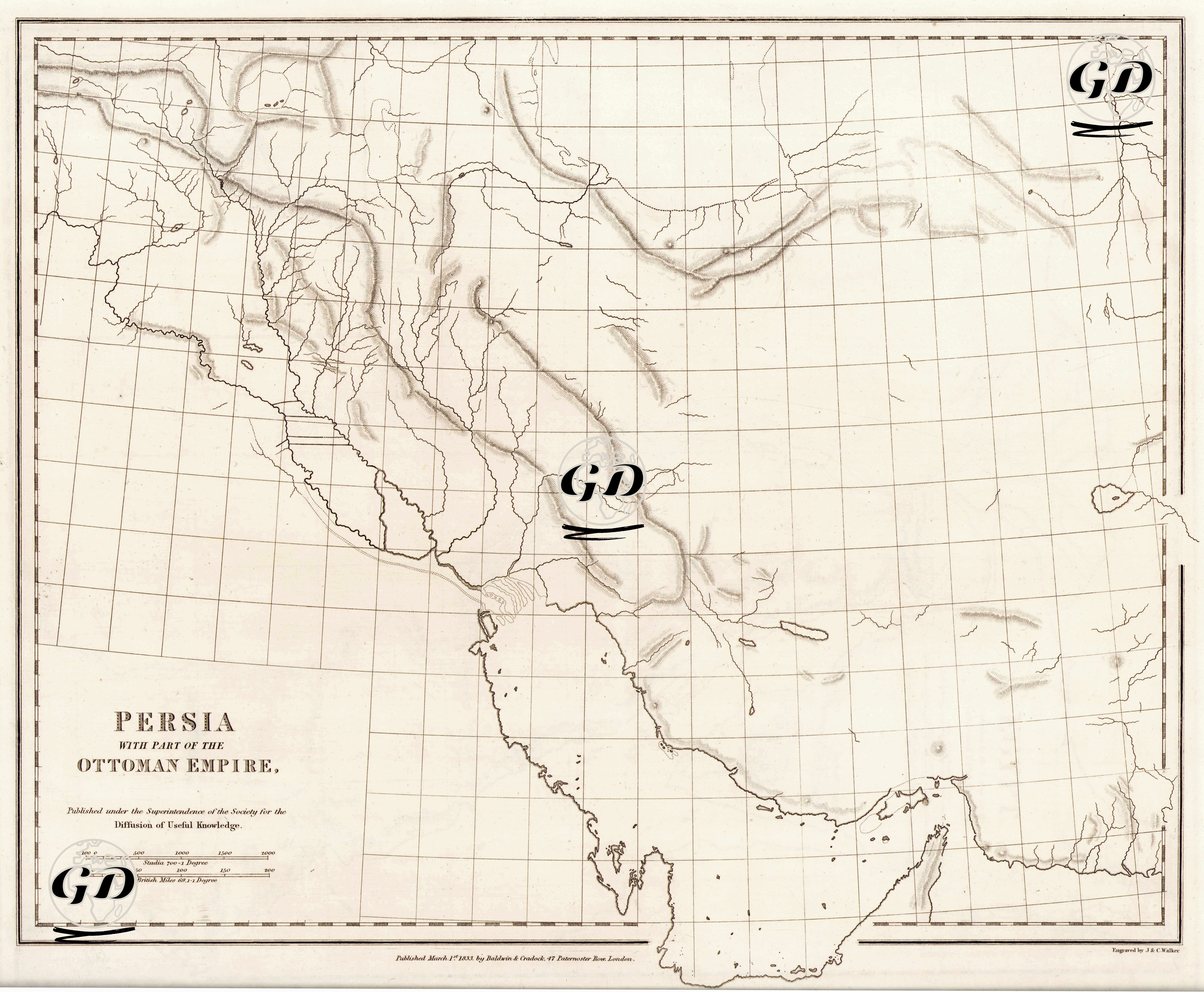 Persia With A Part Of The Ottoman Empire -  - 1833