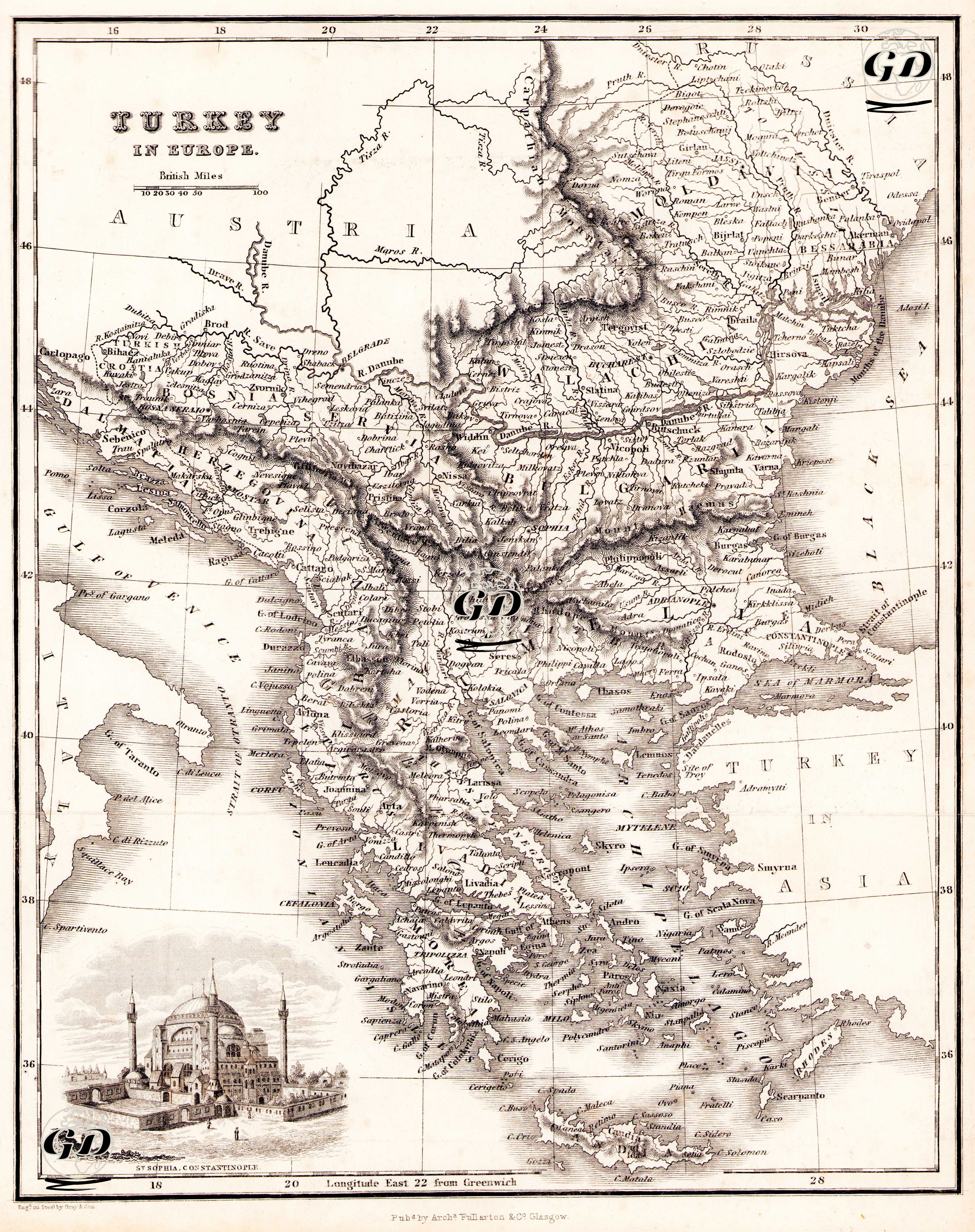 Turkey In Europe-St.Sophia, Constantinople -  - 1860's-1870's