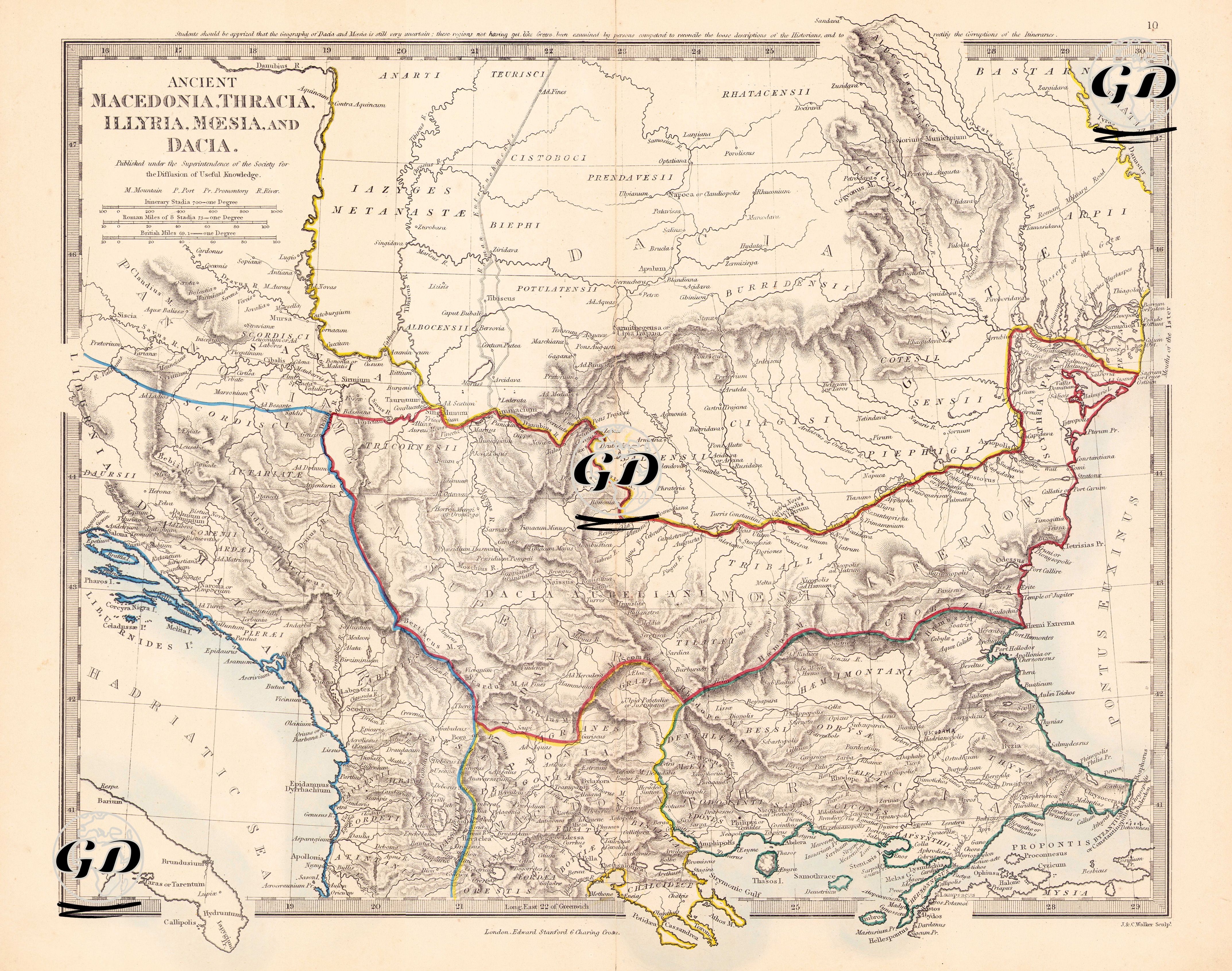 Ancient Macedonia, Thracia, Illyria, Moesia And Dacia -  - 1840's