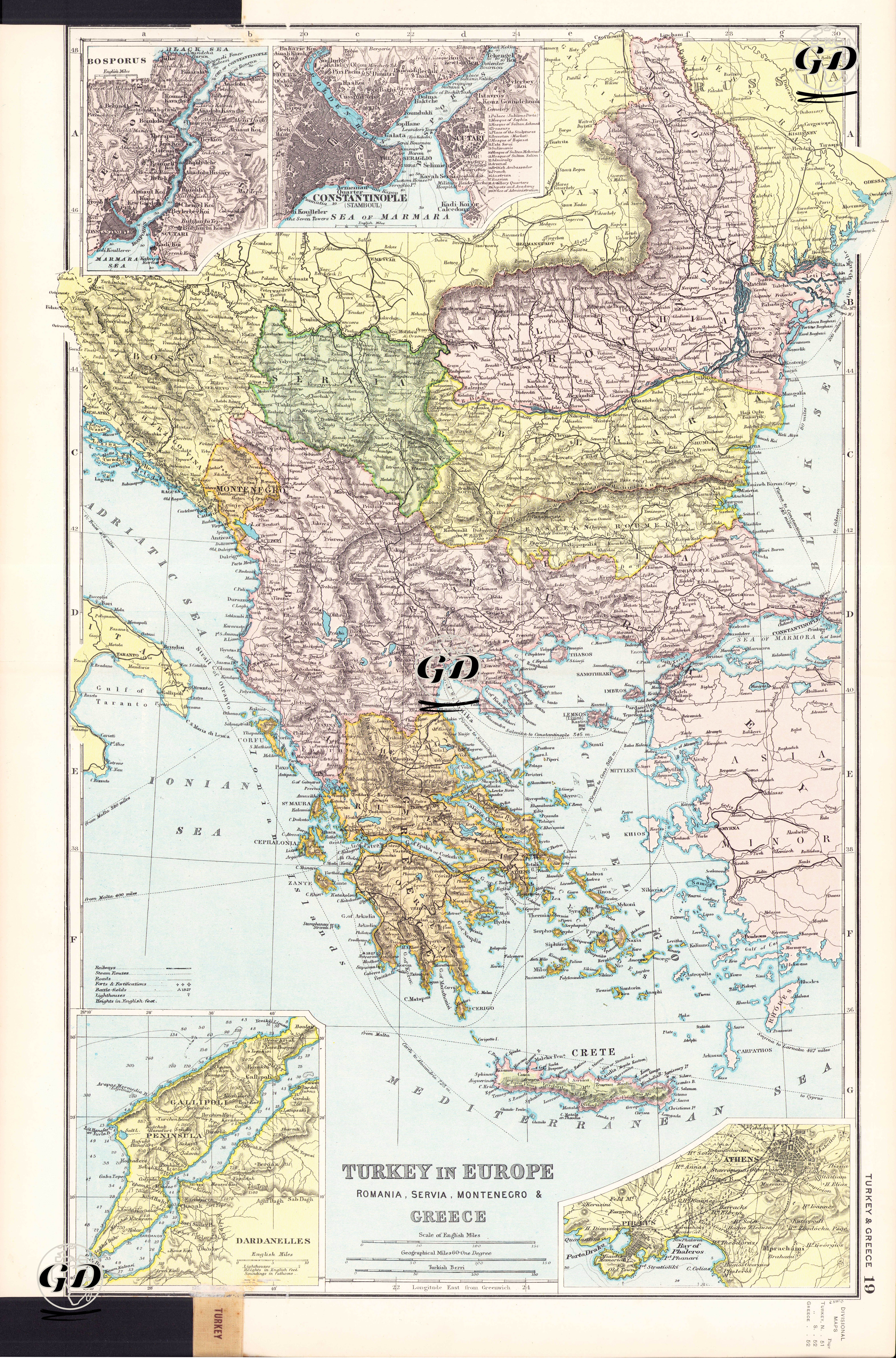 Turkey in Europe, Romania, Servia, Montenegro & Greece-Bosphorus-Constantinople-Dardanelles-Athens - George Washington Bacon (1830-1922) - 1905