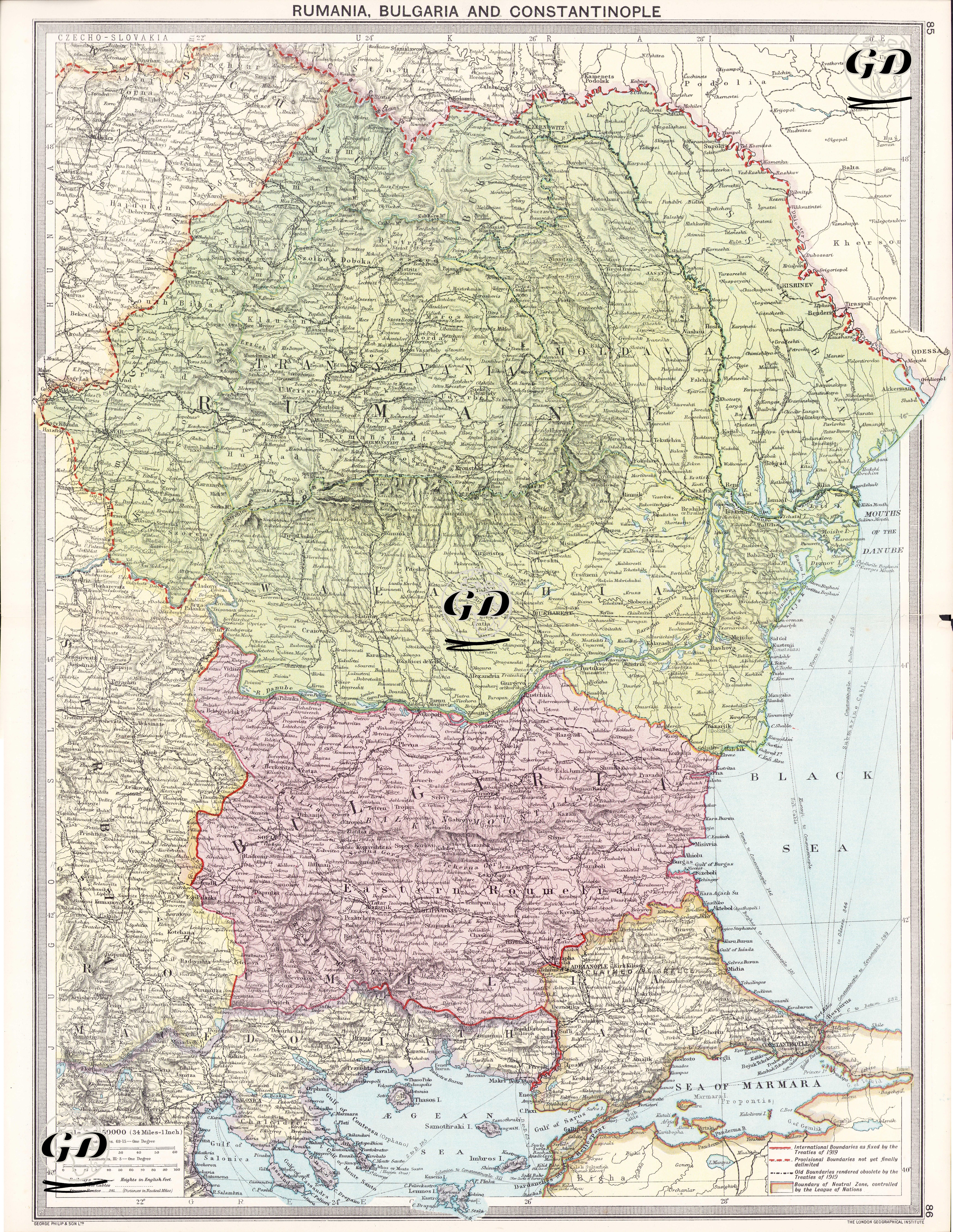 Rumania, Bulgaria And Constantinople -  - 1920