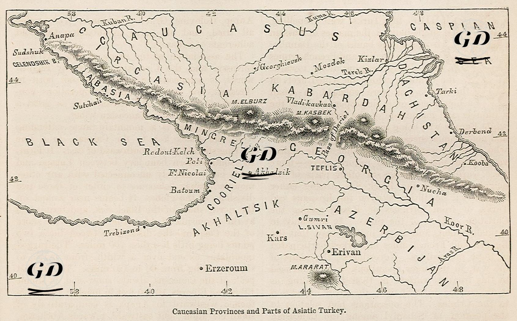 Caucasian Provinces And Parts Of Asiatic Turkey -  - 1856