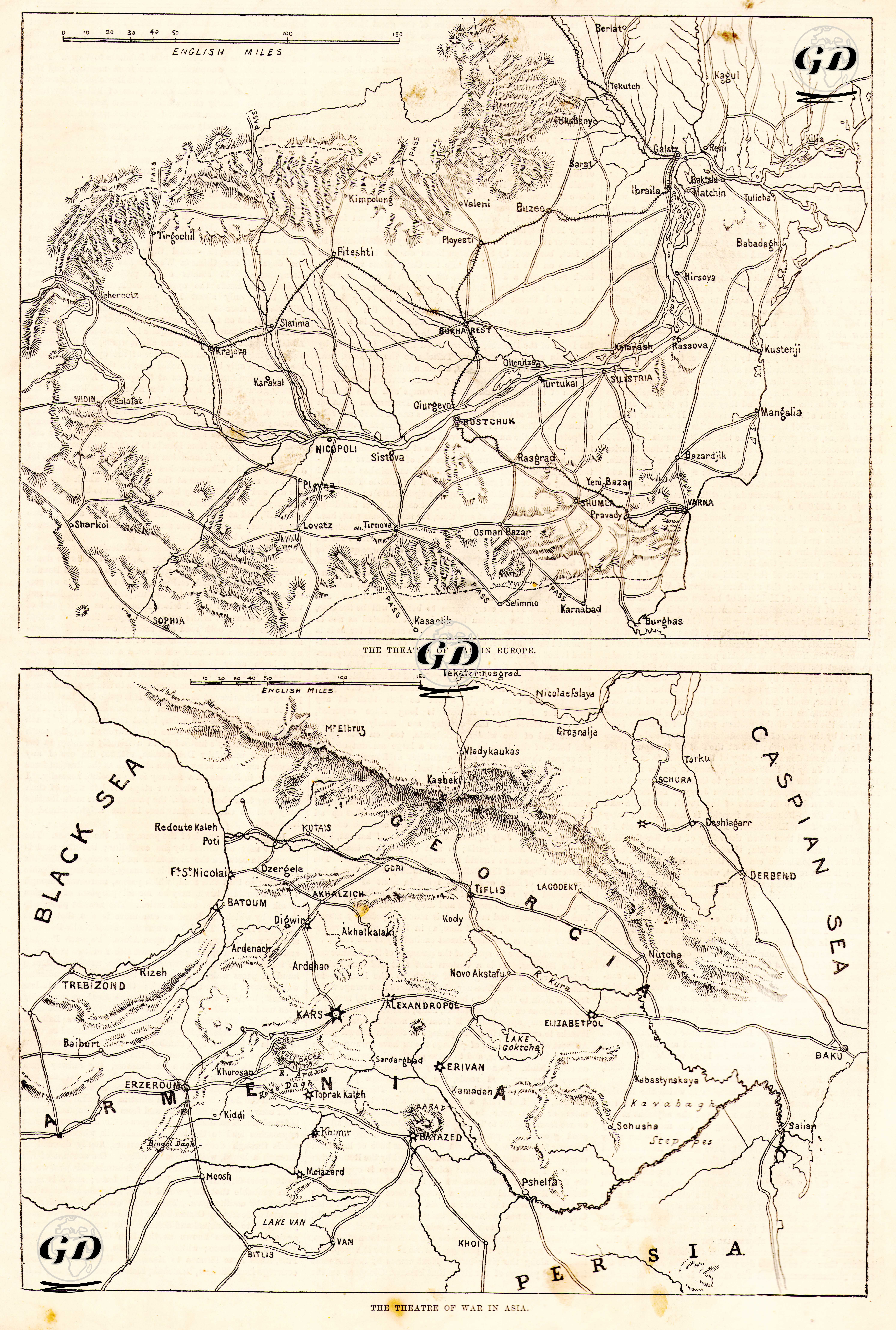 The Theatre War in Europe-The Theatre War in Asia -  - 1877