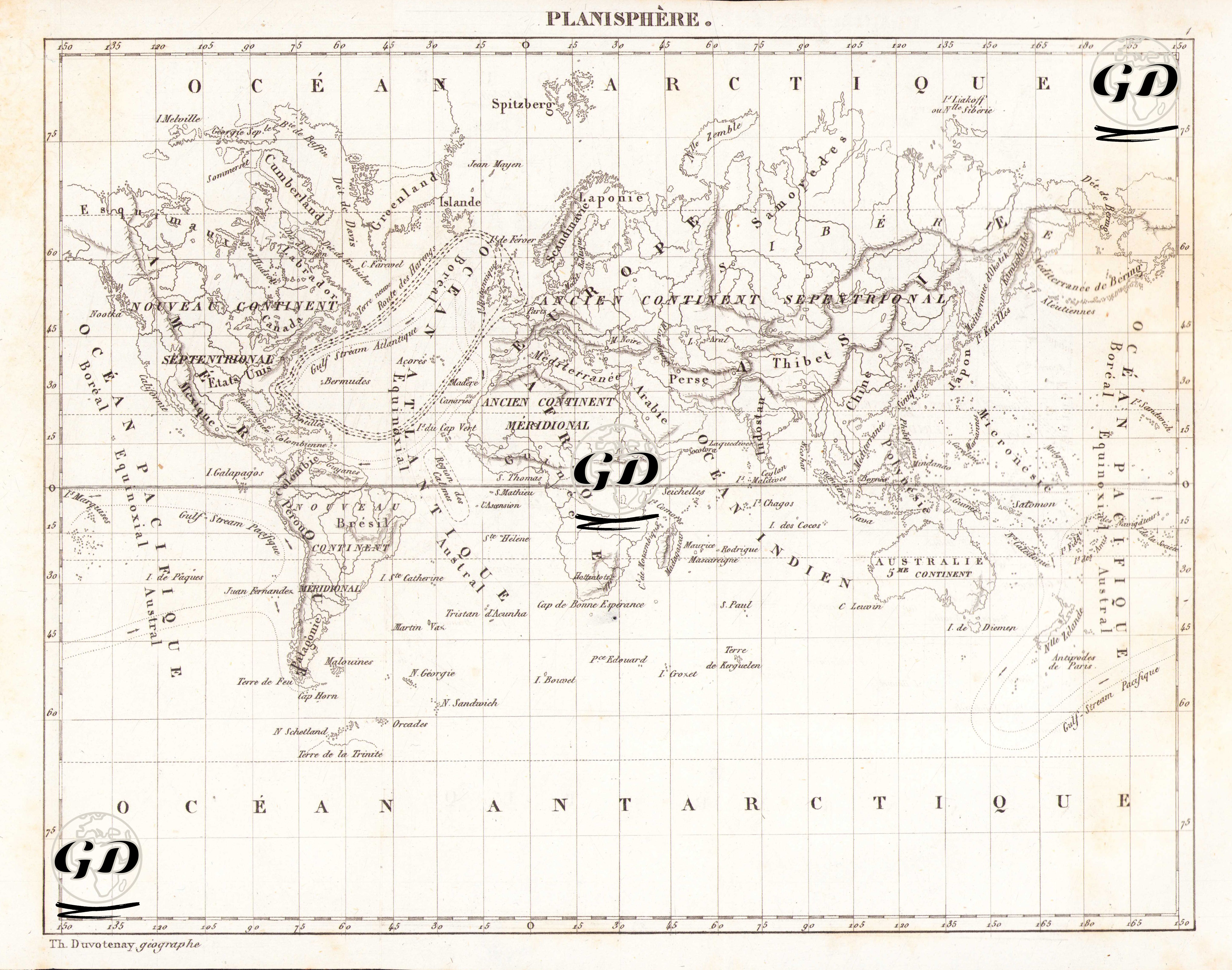 Planisphere - Thunot Duvotenay (1796-1875) - 1840