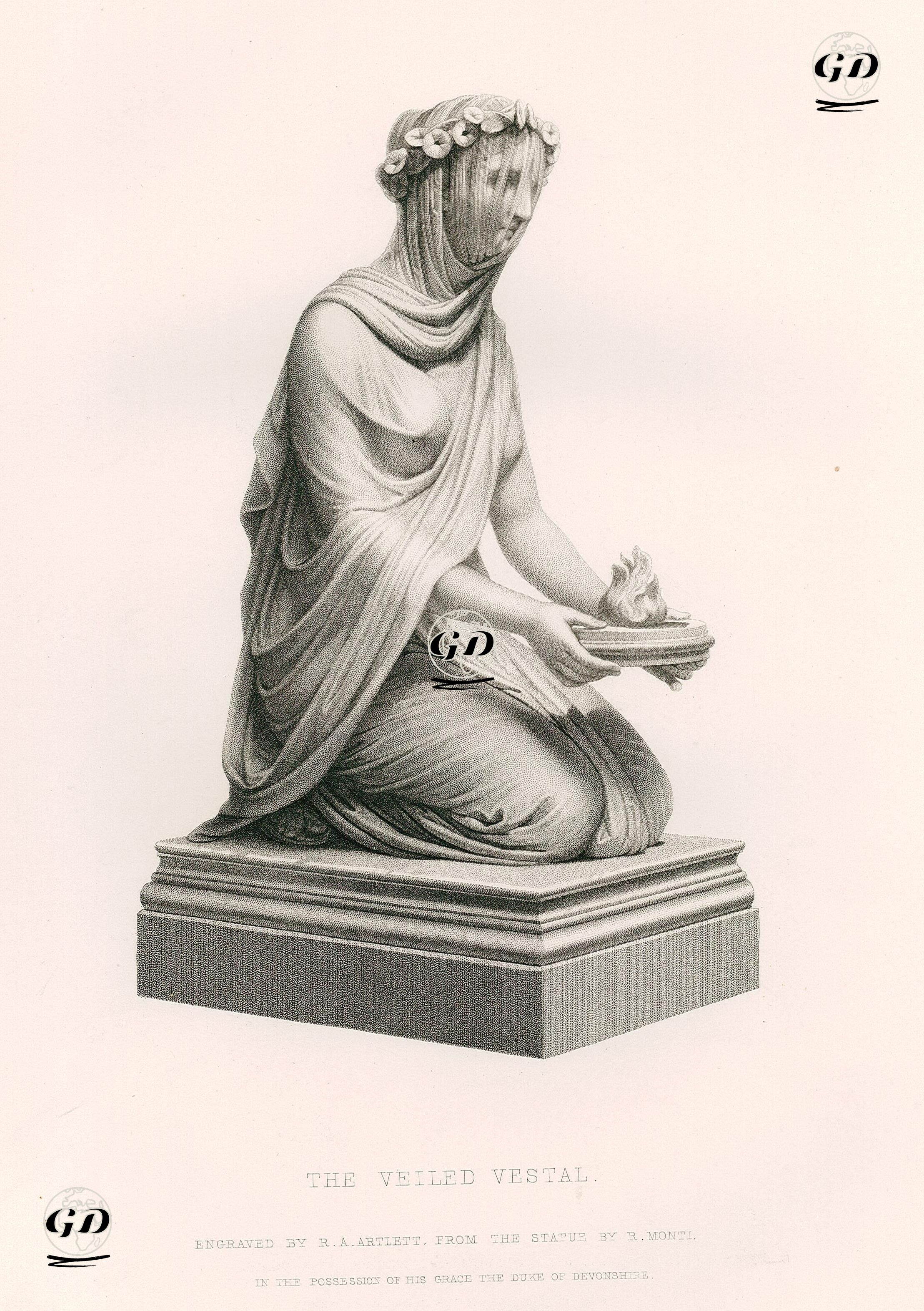 Peçeli Bakire - Raffaelle Monti (1818-1881) - 1855